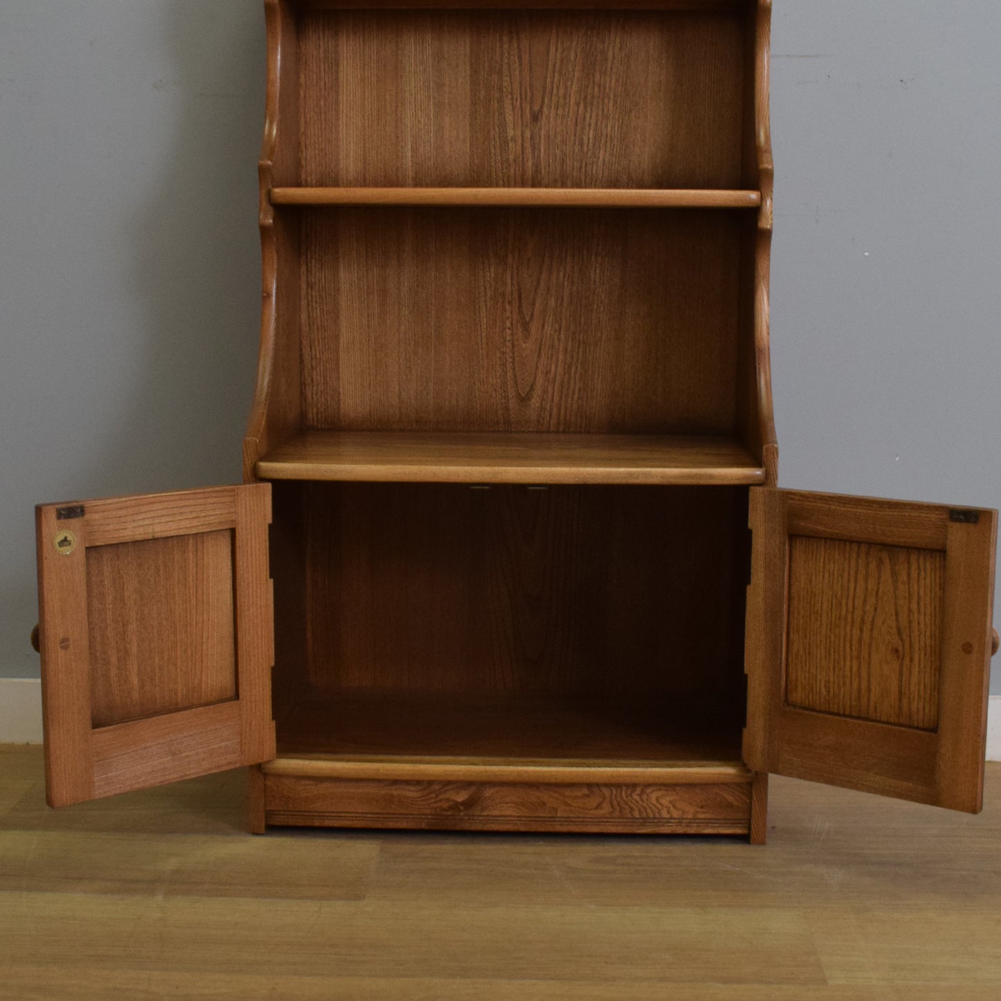 Restored Ercol Waterfall Bookcase