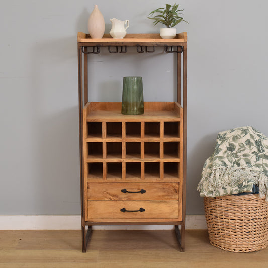 Mango and Iron Bottle Rack