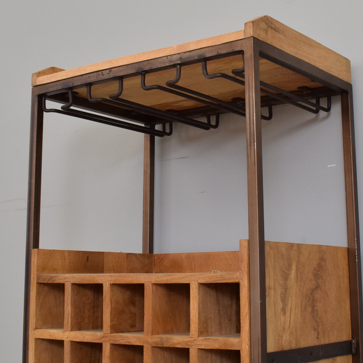 Mango and Iron Bottle Rack