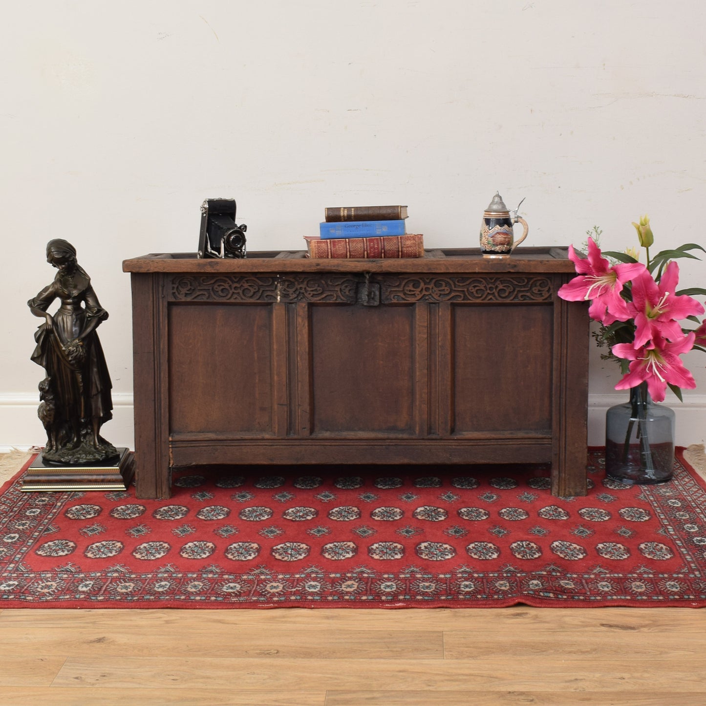Antique Oak Blanket Box