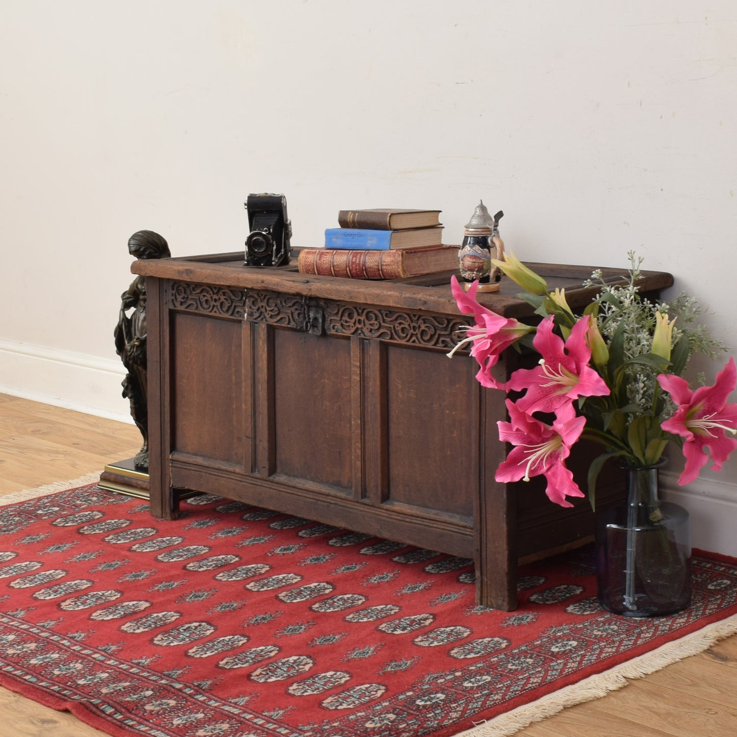 Antique Oak Blanket Box