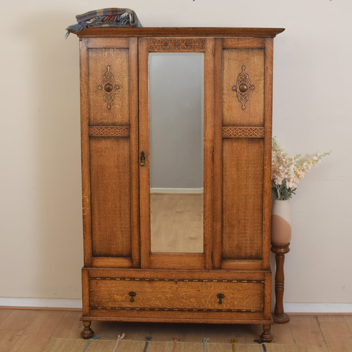 Vintage Oak Wardrobe