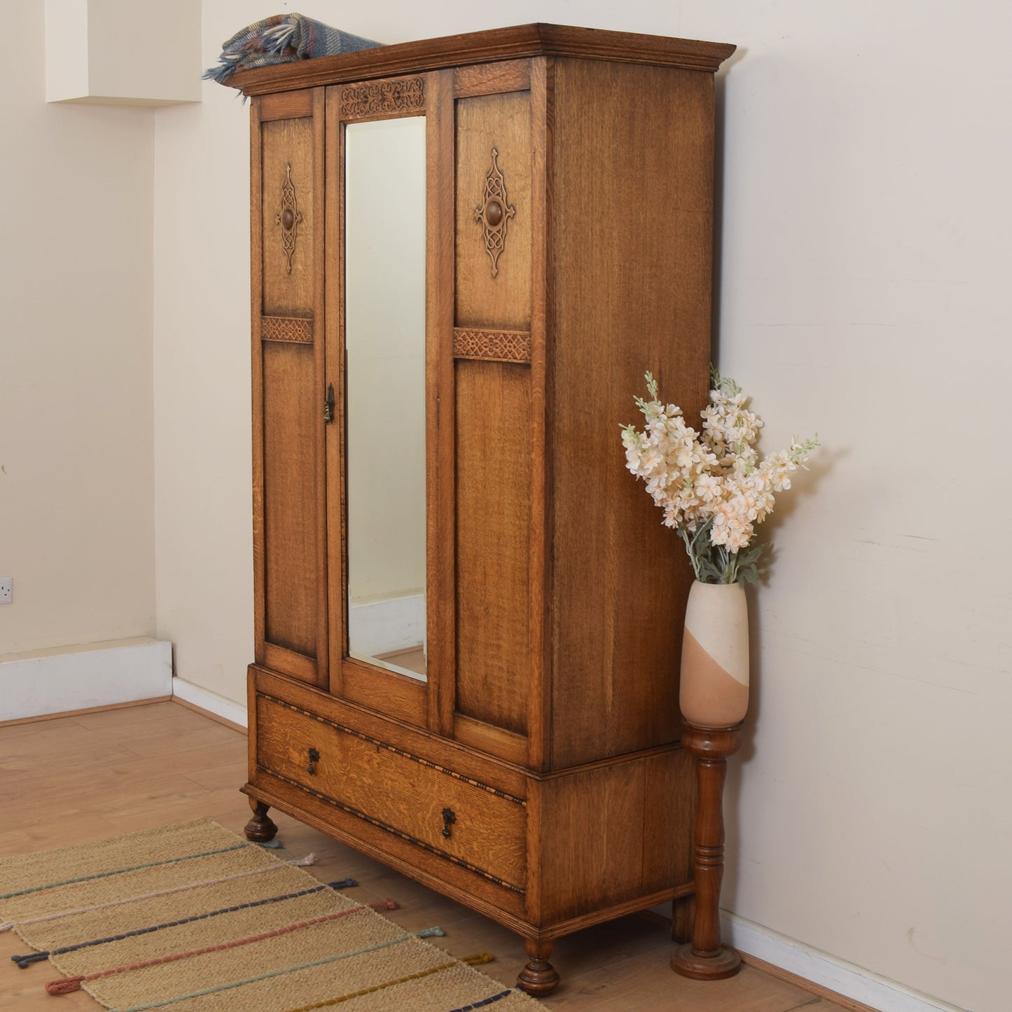 Vintage Oak Wardrobe