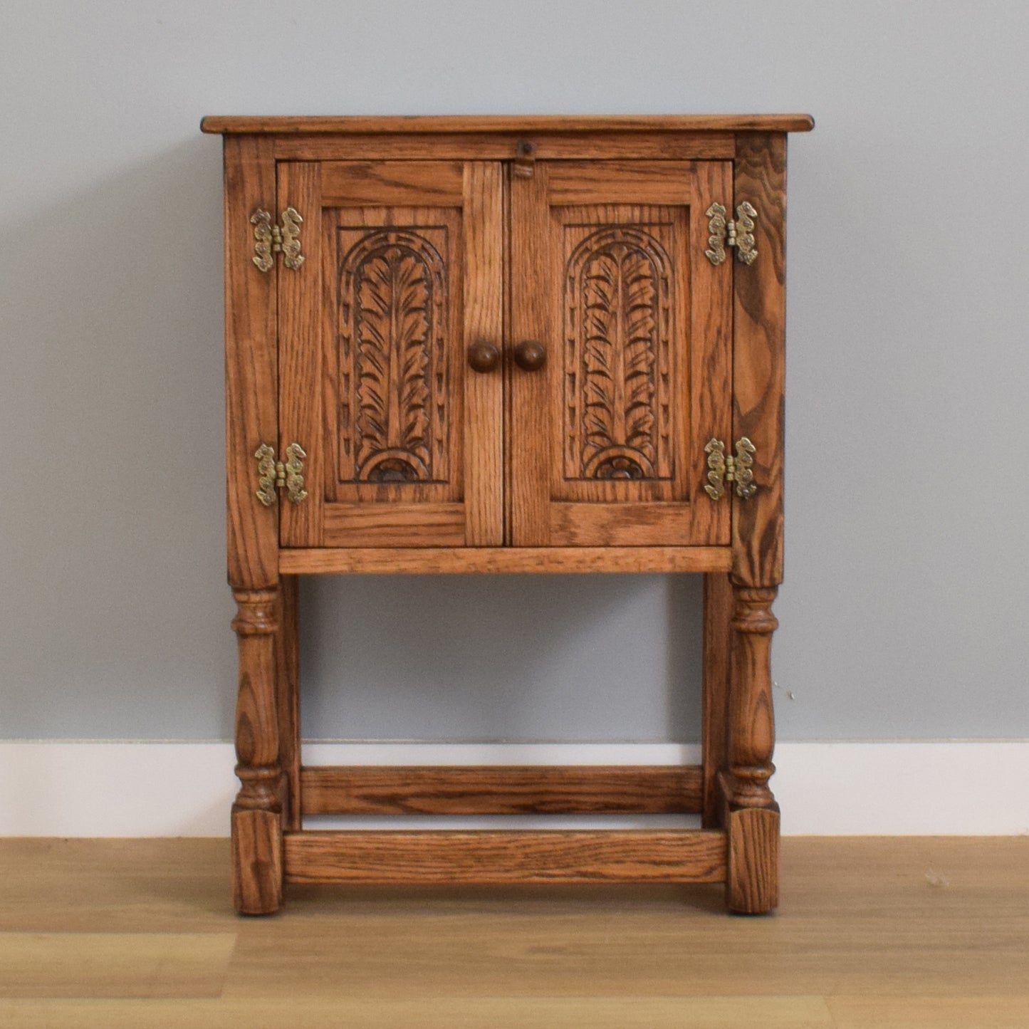 Carved Oak Pot Cupboard