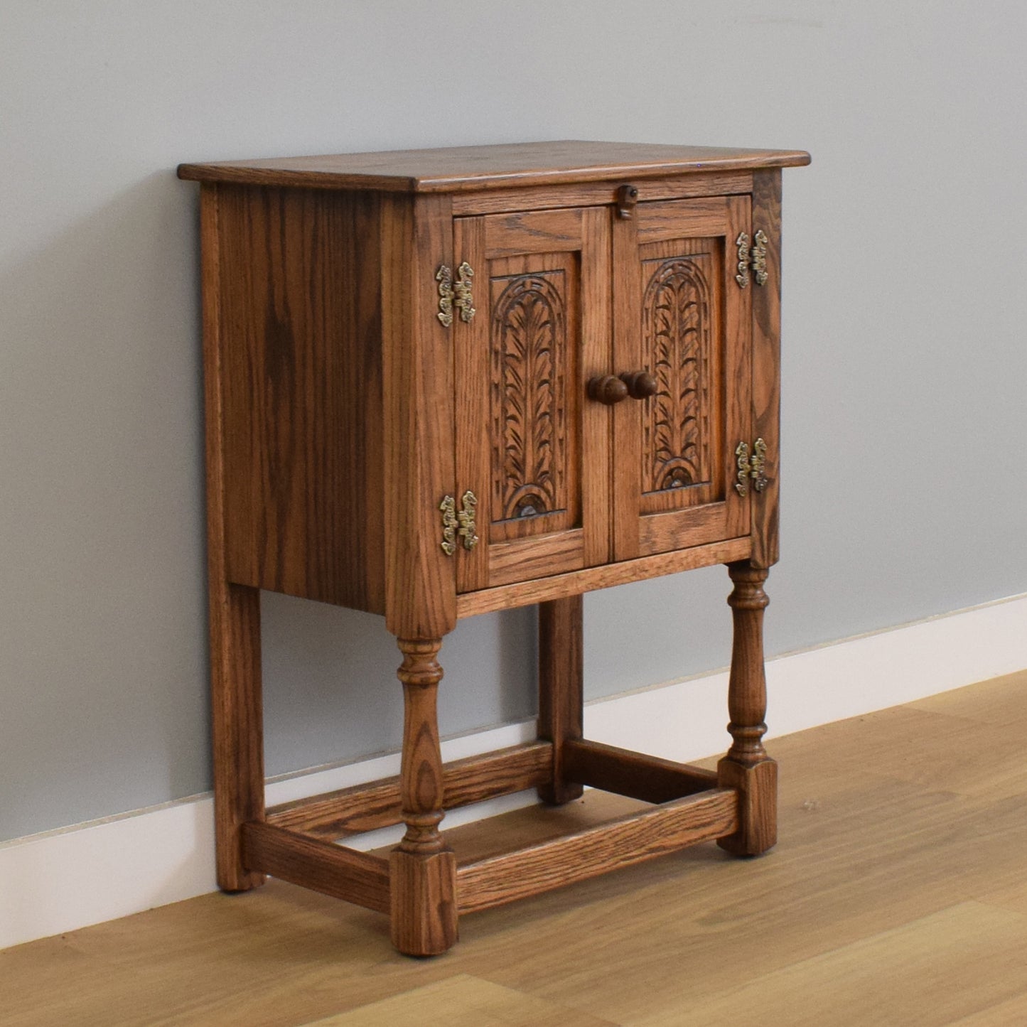 Carved Oak Pot Cupboard