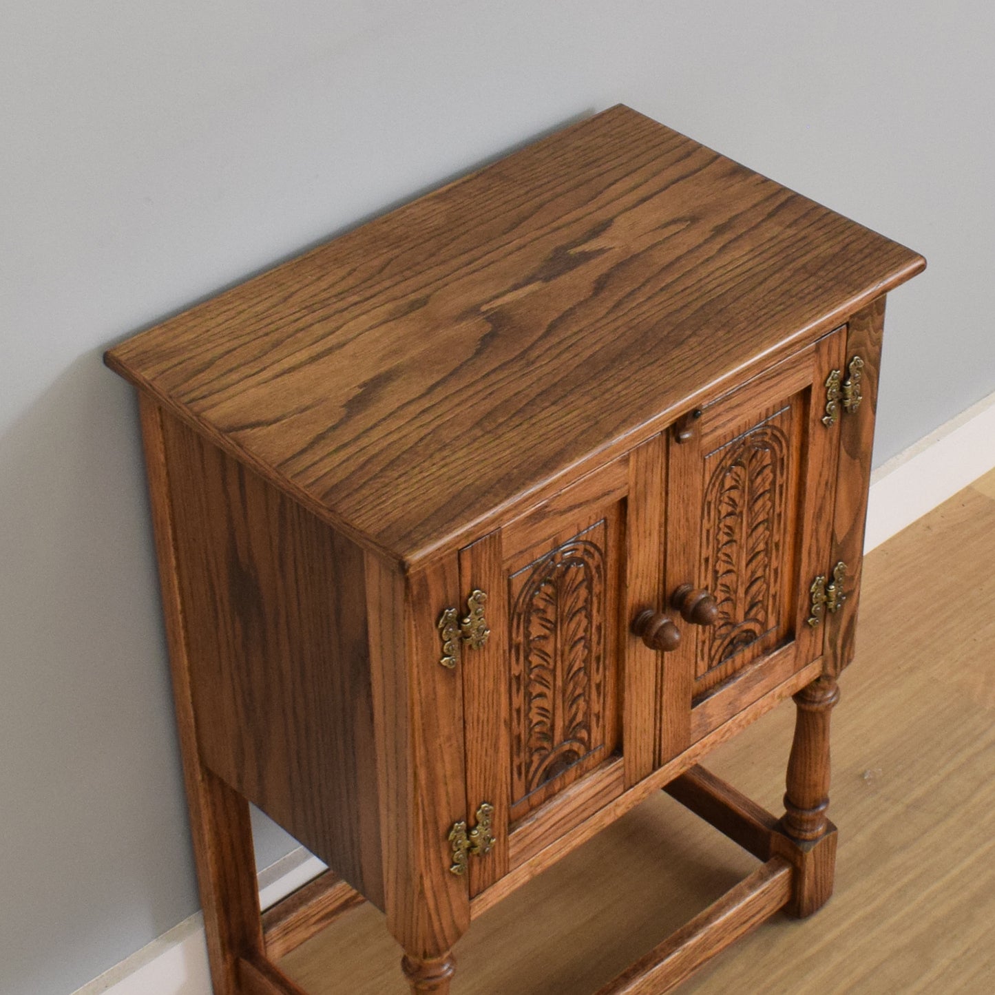 Carved Oak Pot Cupboard