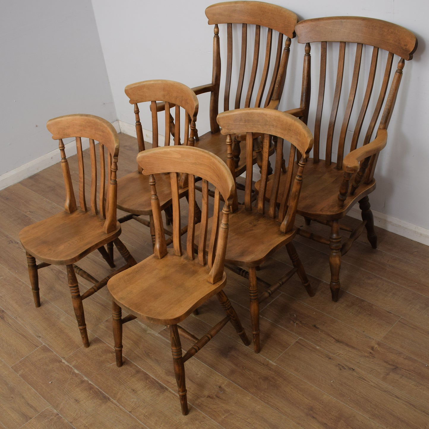 Farmhouse Style Table And Six Chairs
