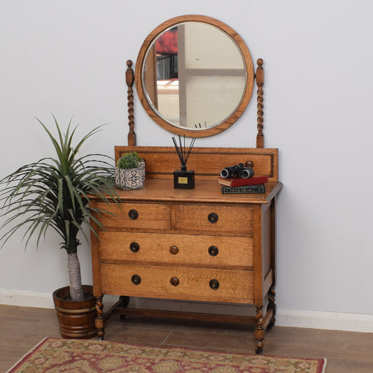 Restored Oak Dressing Table
