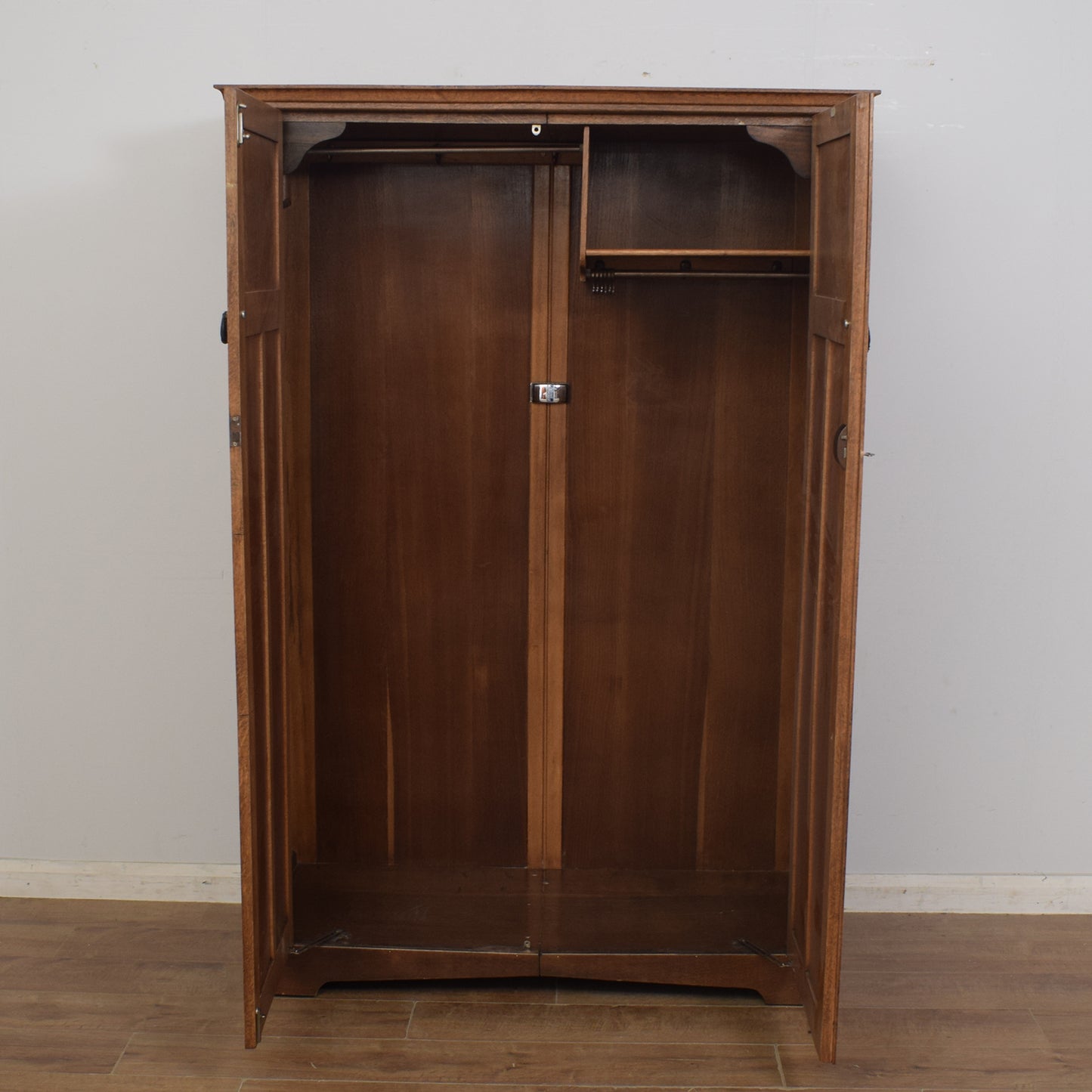 Restored Oak Double Wardrobe