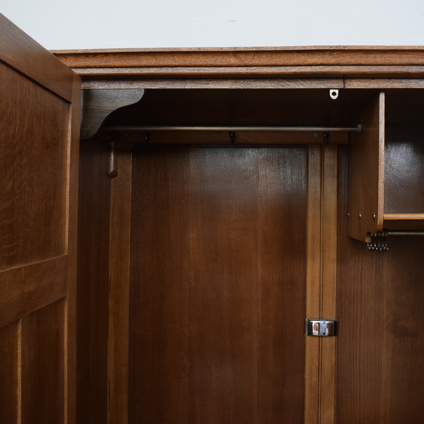 Restored Oak Double Wardrobe