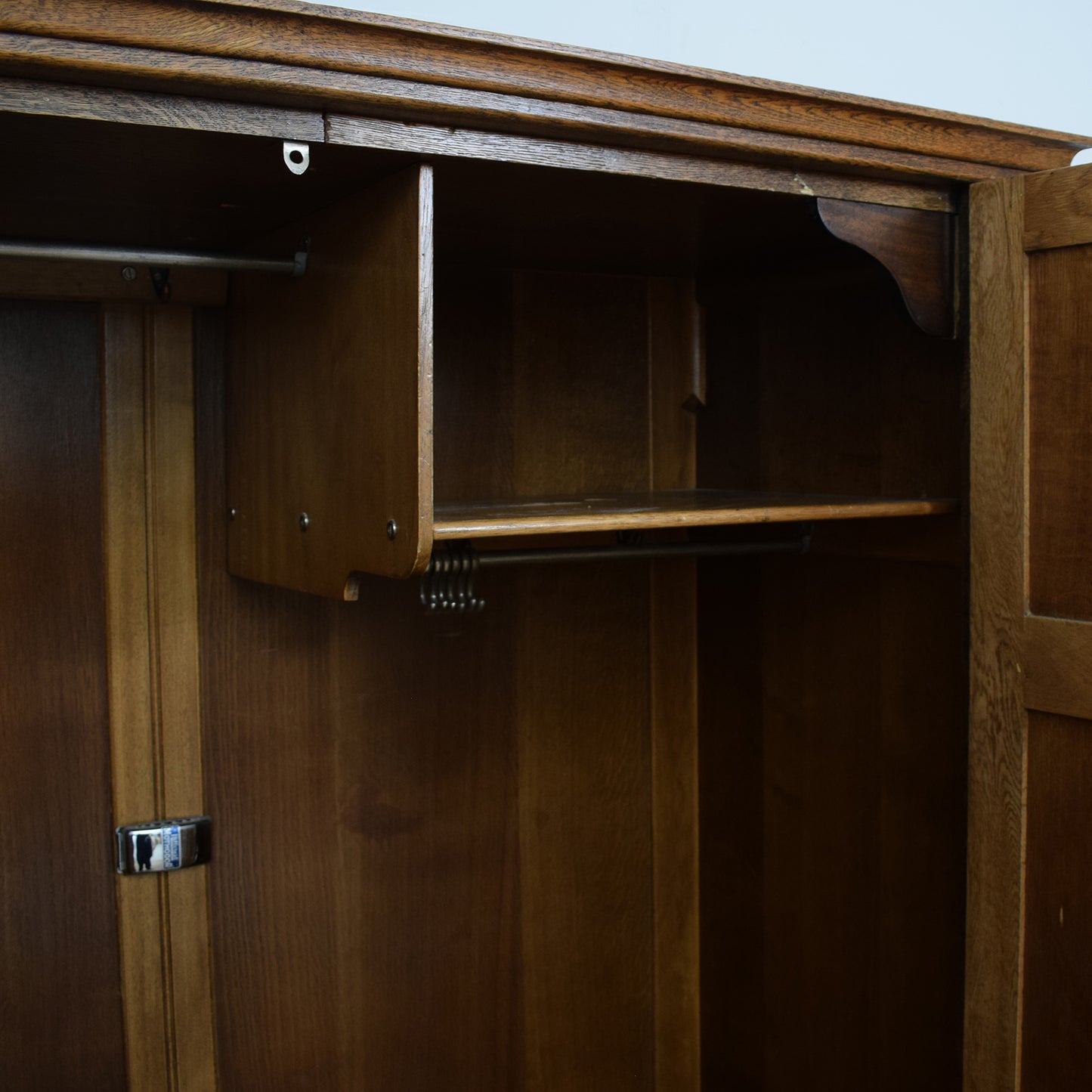 Restored Oak Double Wardrobe