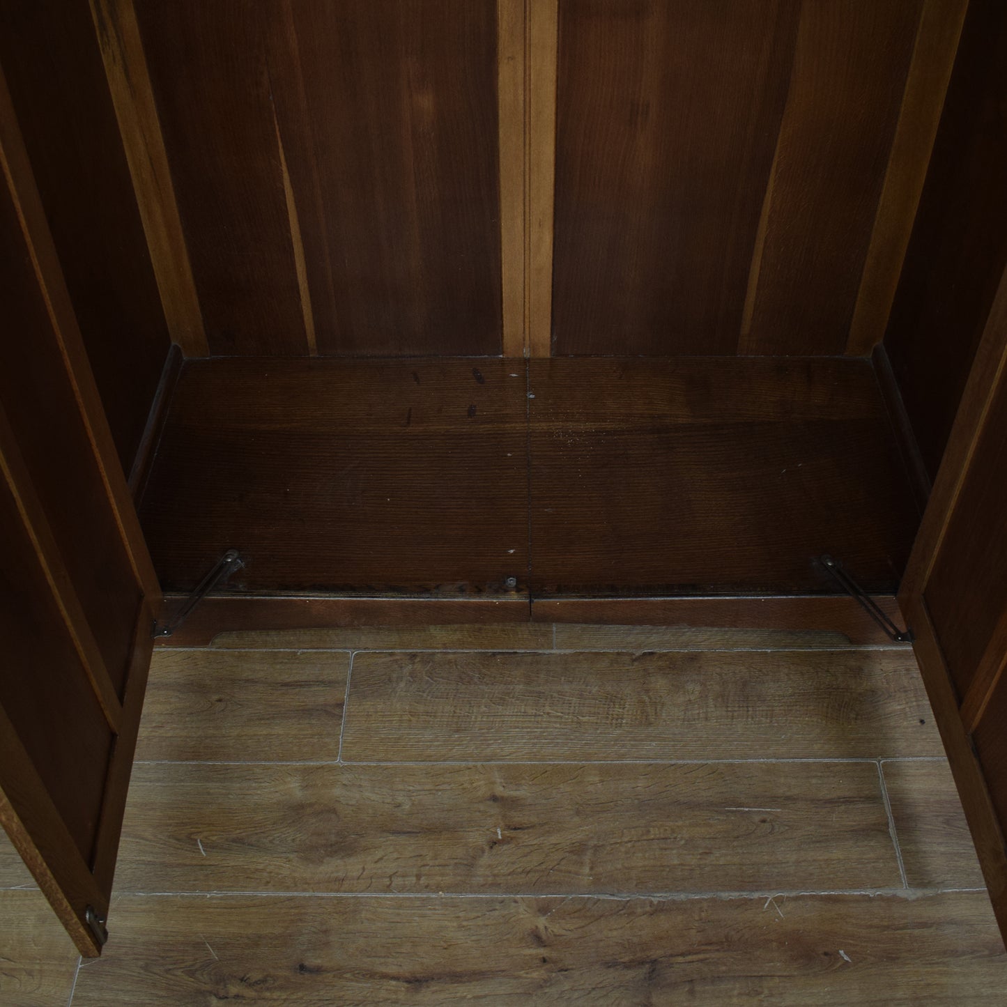 Restored Oak Double Wardrobe