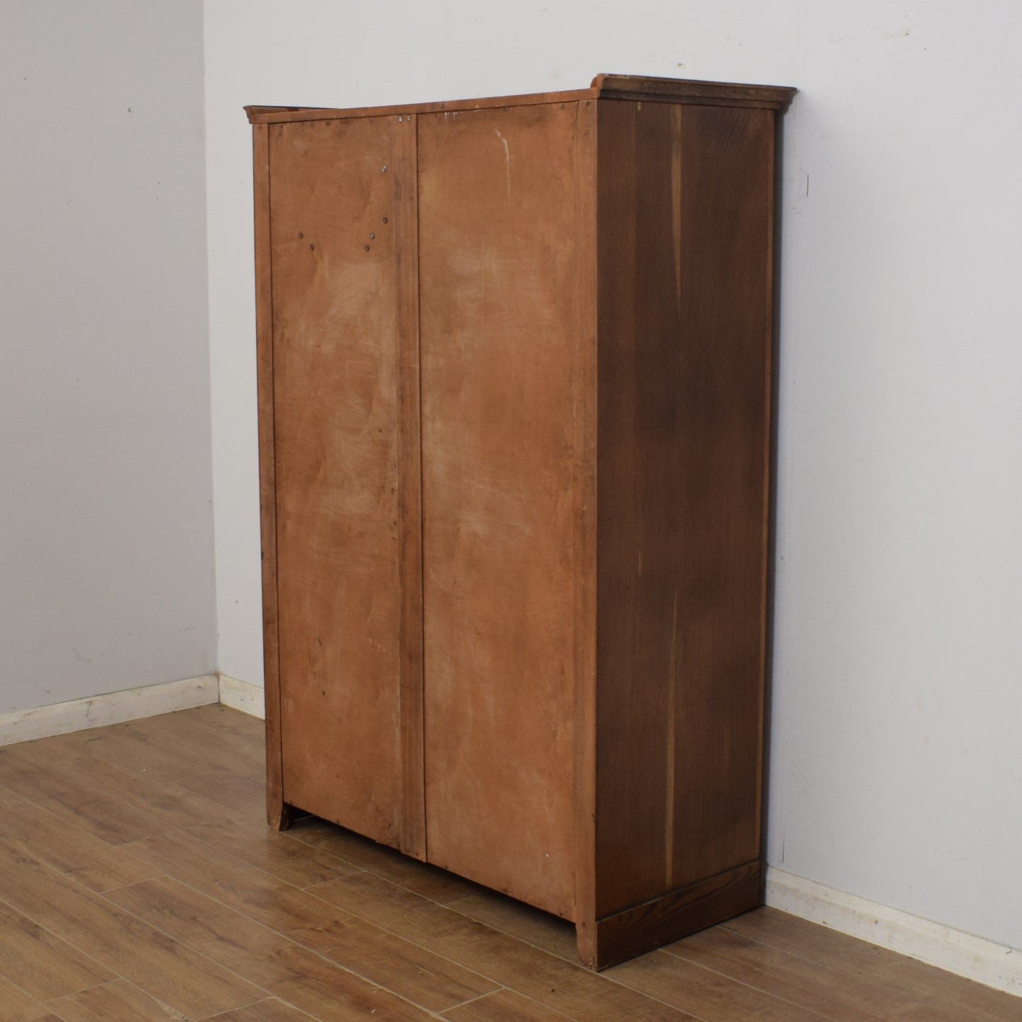 Restored Oak Double Wardrobe