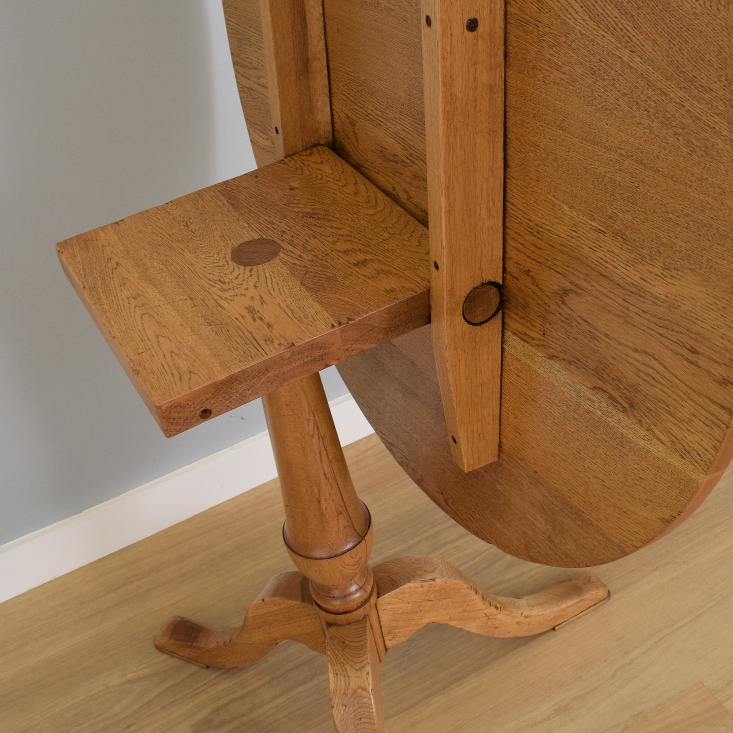 Rustic Oak Tilt-Top Table