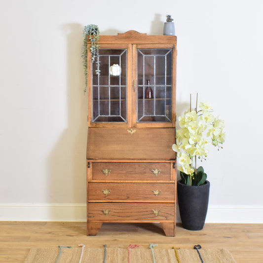 Oak Bookcase Bureau