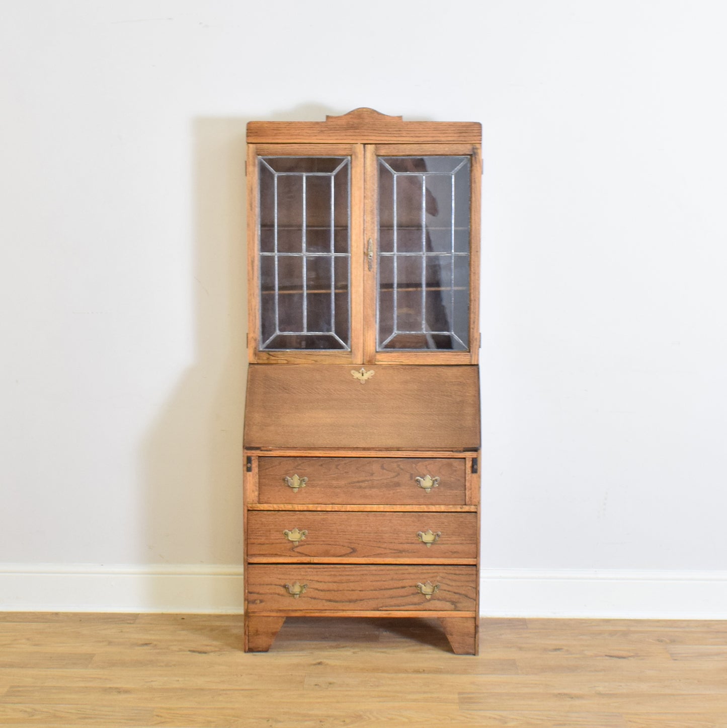 Oak Bookcase Bureau