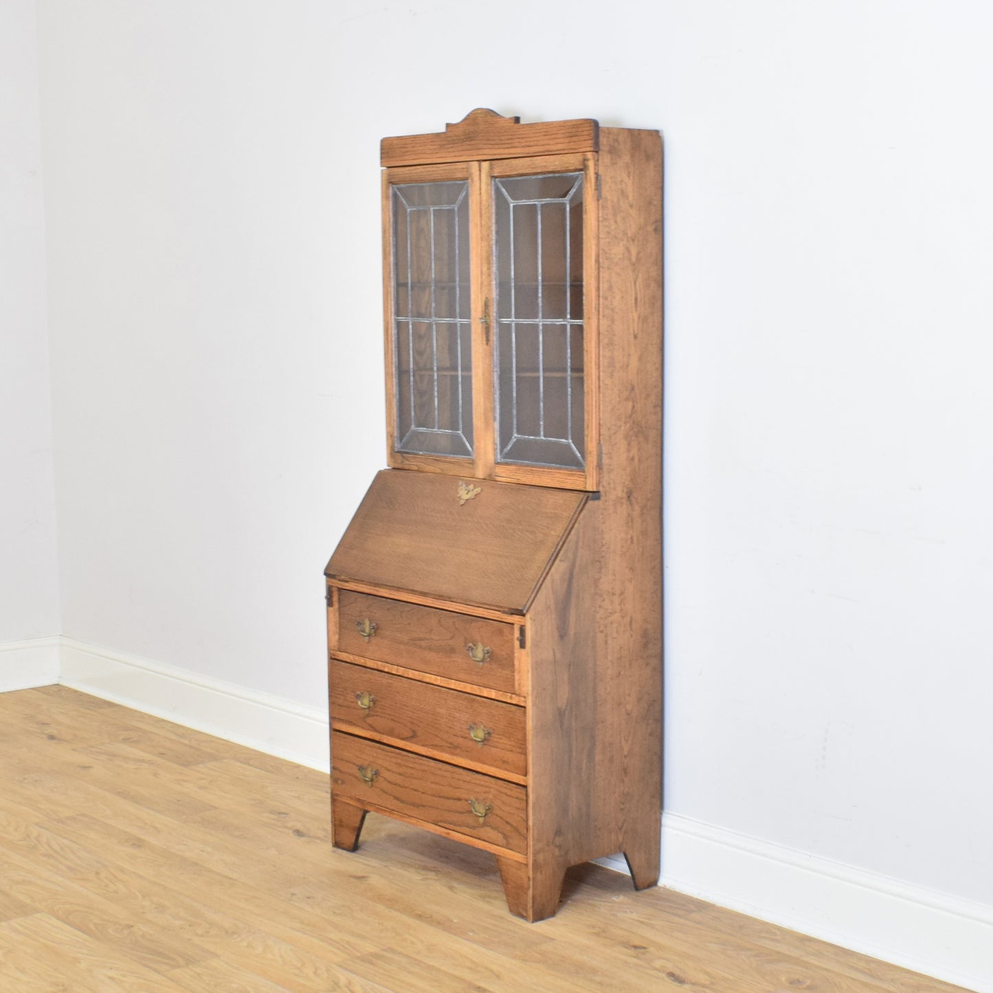 Oak Bookcase Bureau