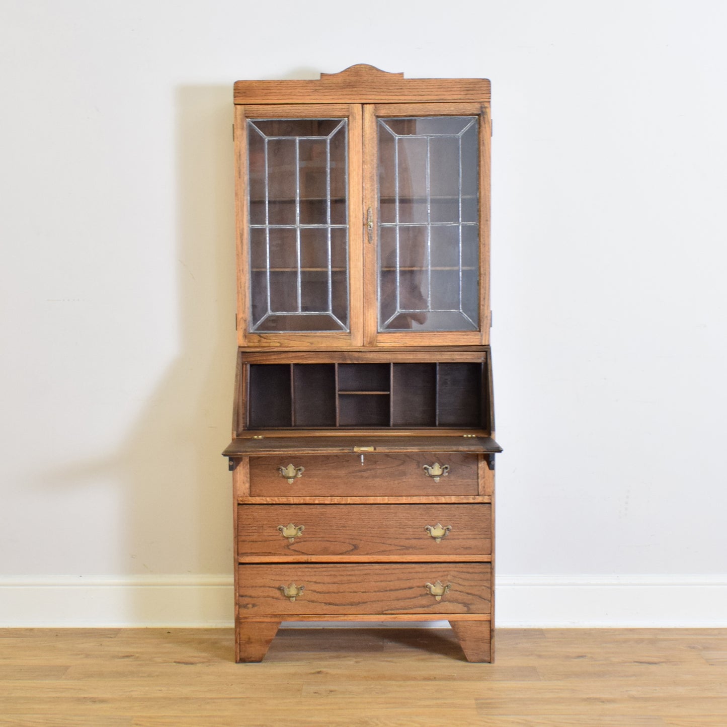 Oak Bookcase Bureau