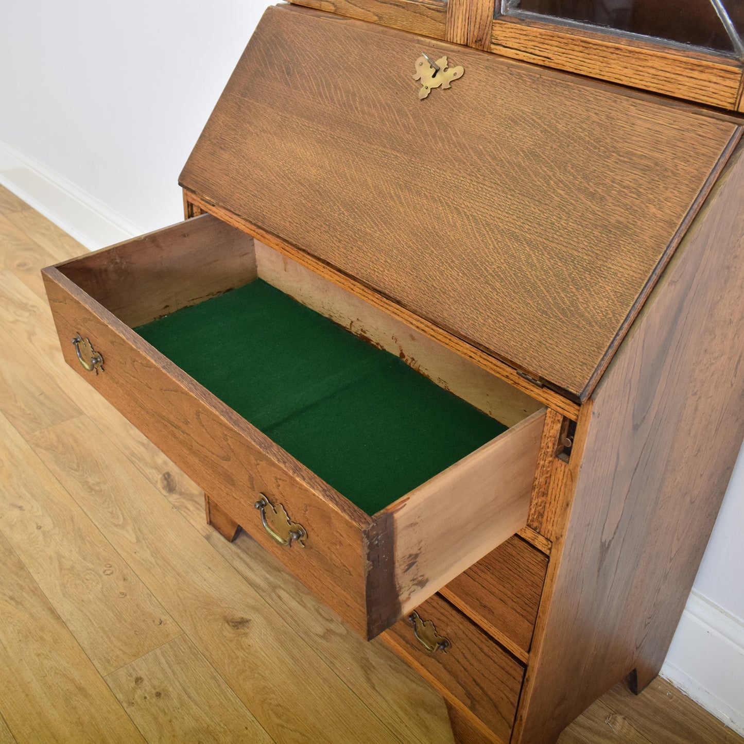 Oak Bookcase Bureau