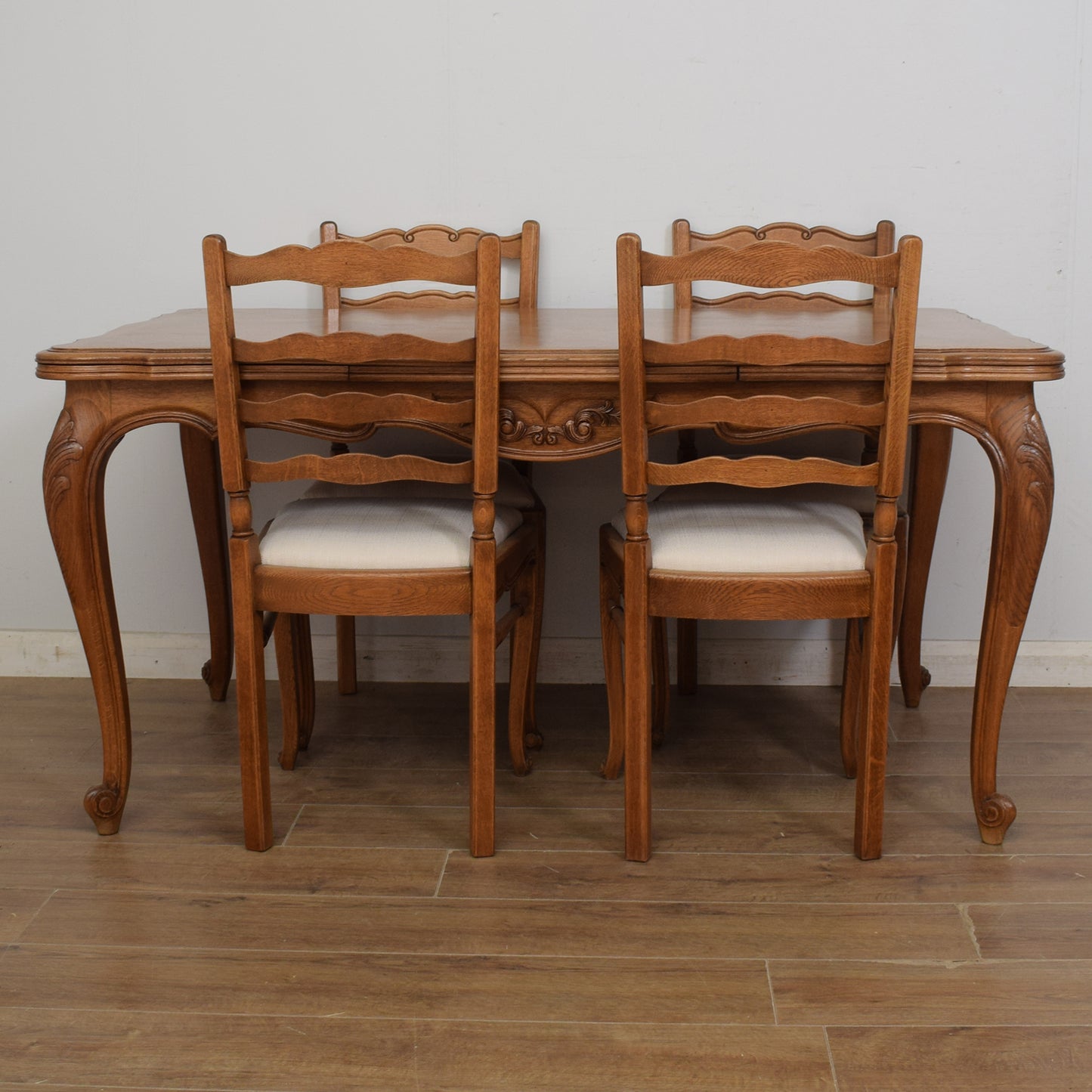 Restored French Dining Table & Six Chairs