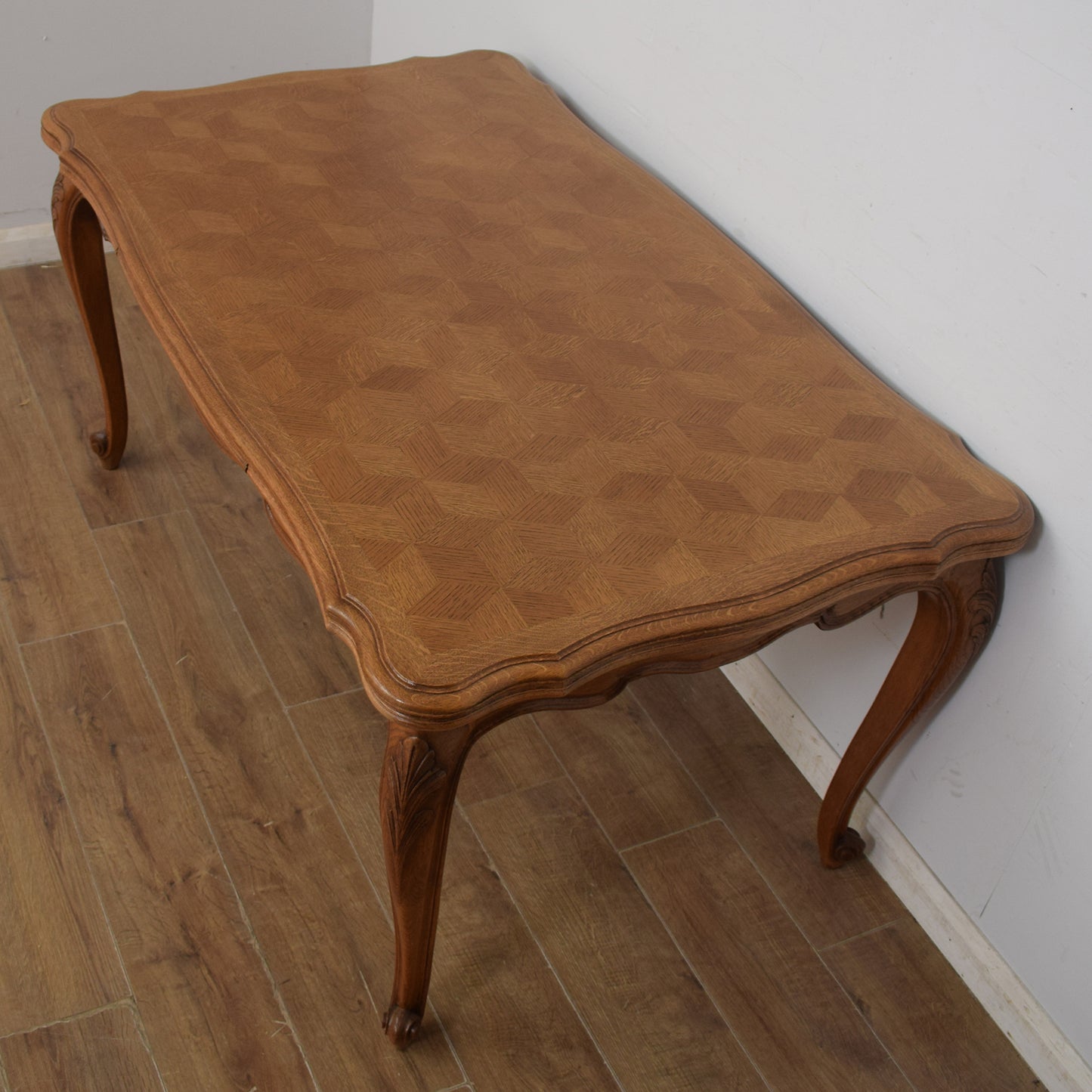 Restored French Dining Table & Six Chairs