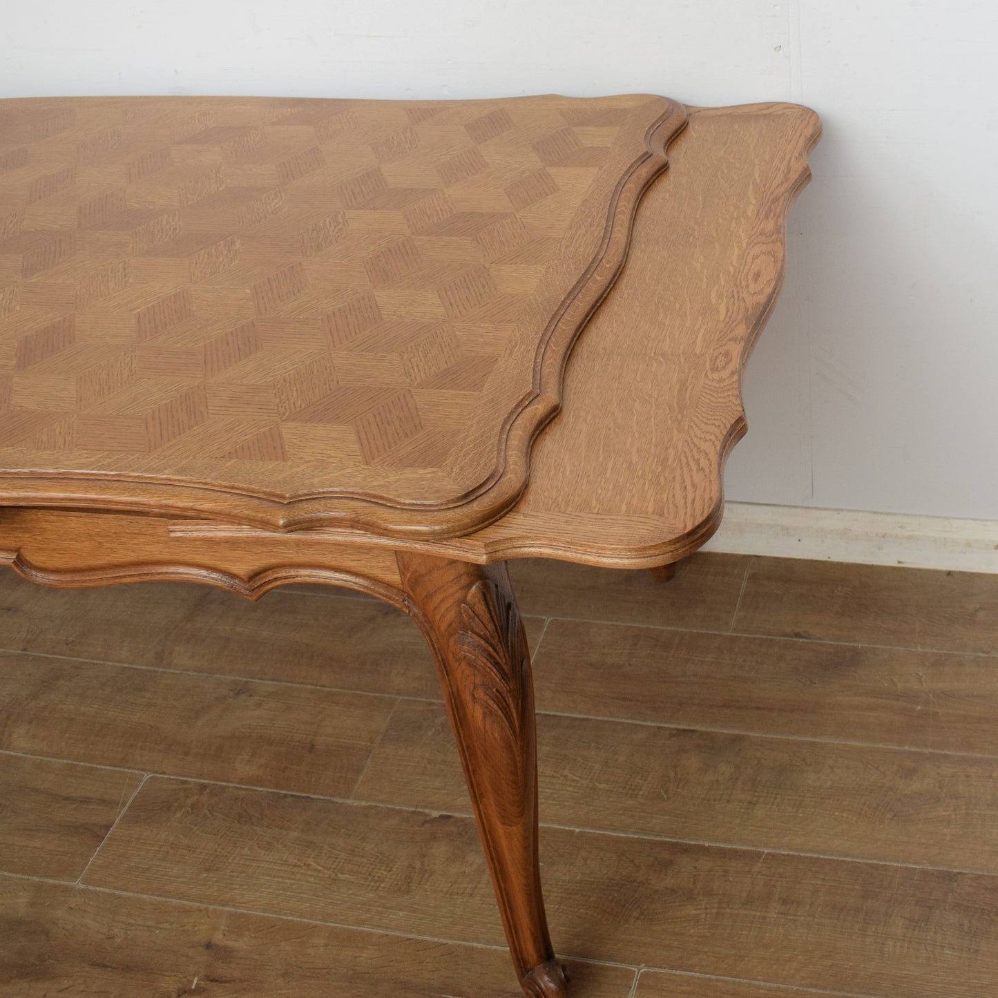 Restored French Dining Table & Six Chairs