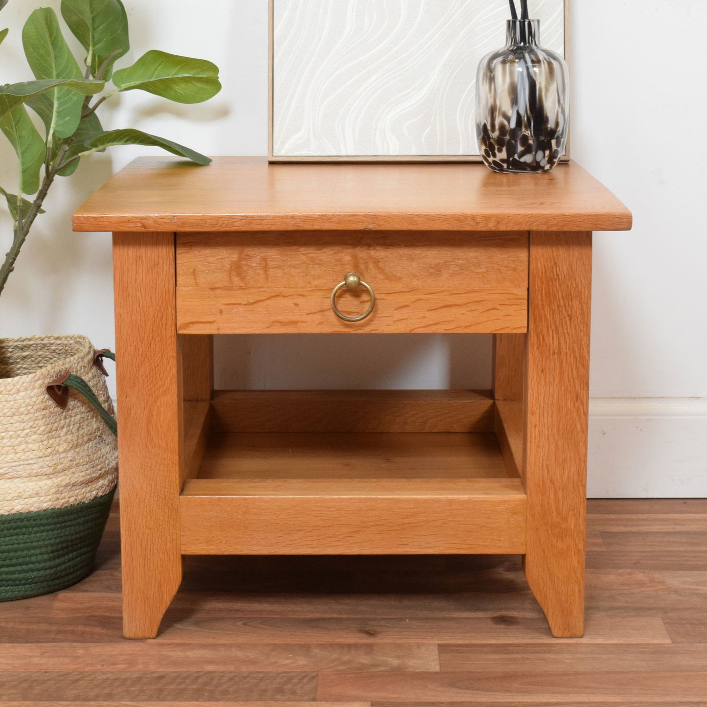 Restored Oak Side Table