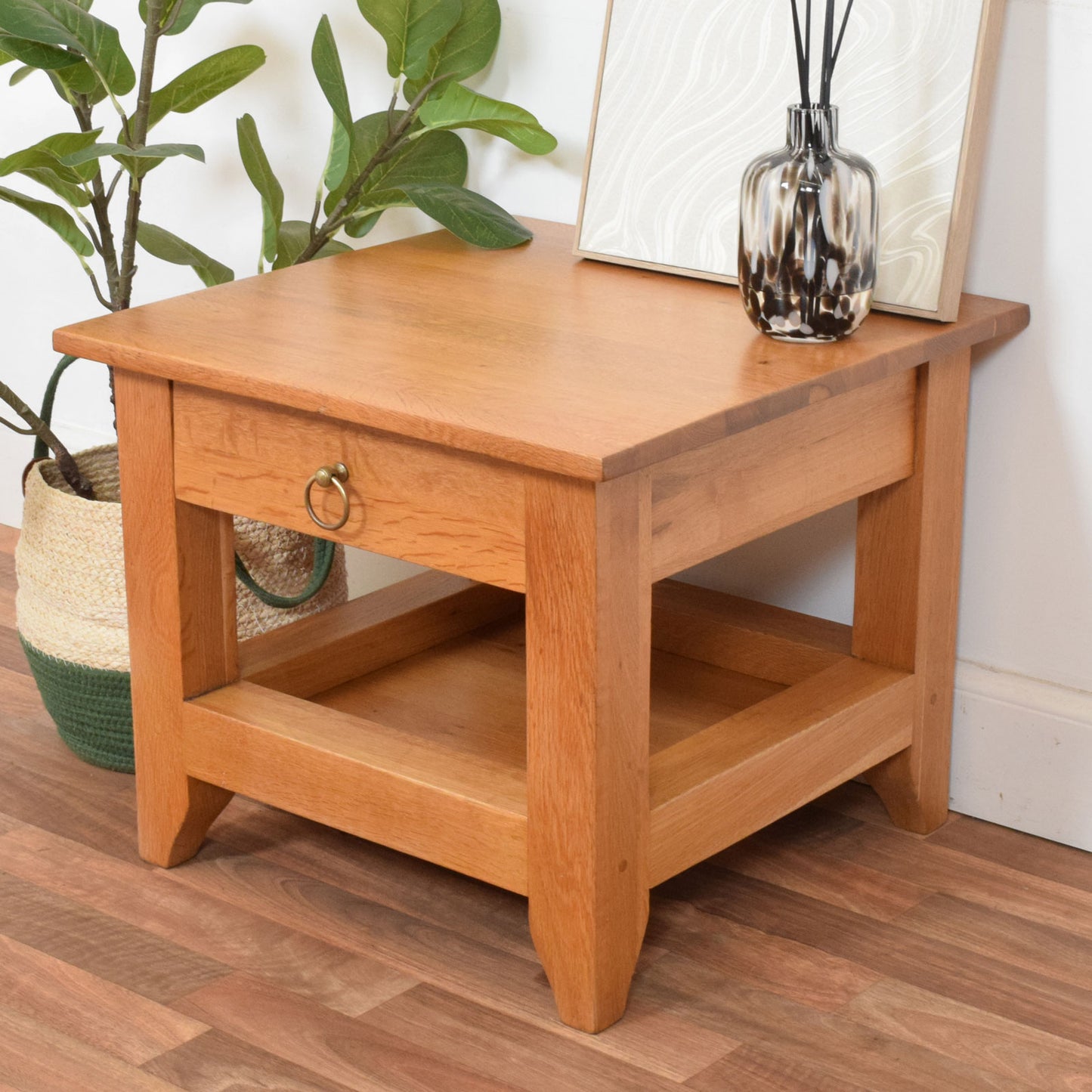 Restored Oak Side Table