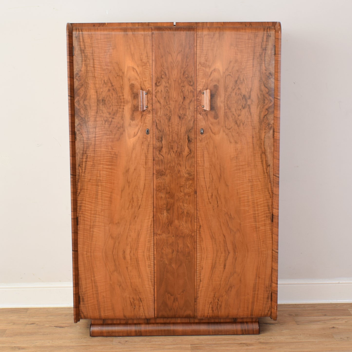Large Walnut Veneer Wardrobe