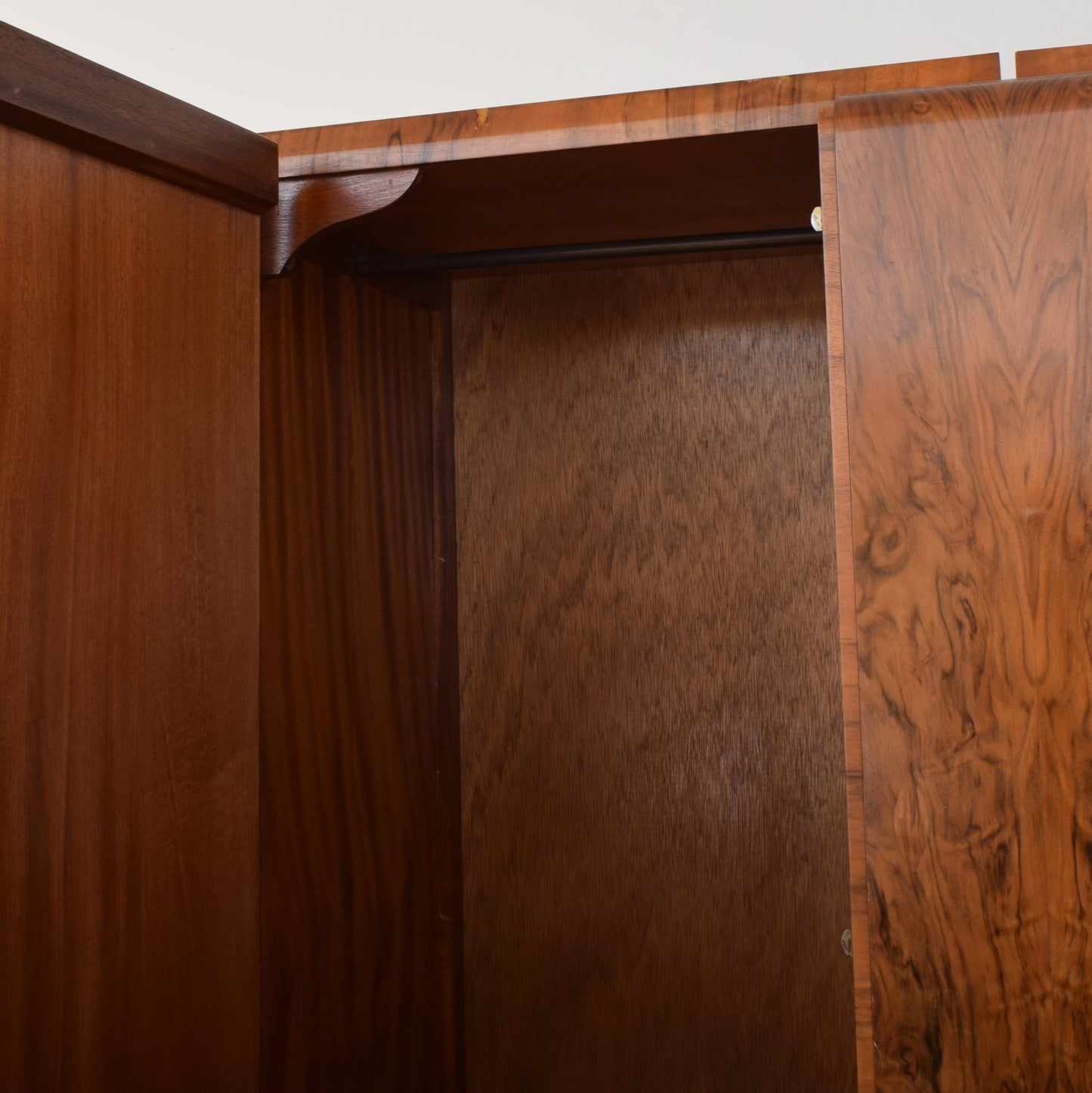 Large Walnut Veneer Wardrobe