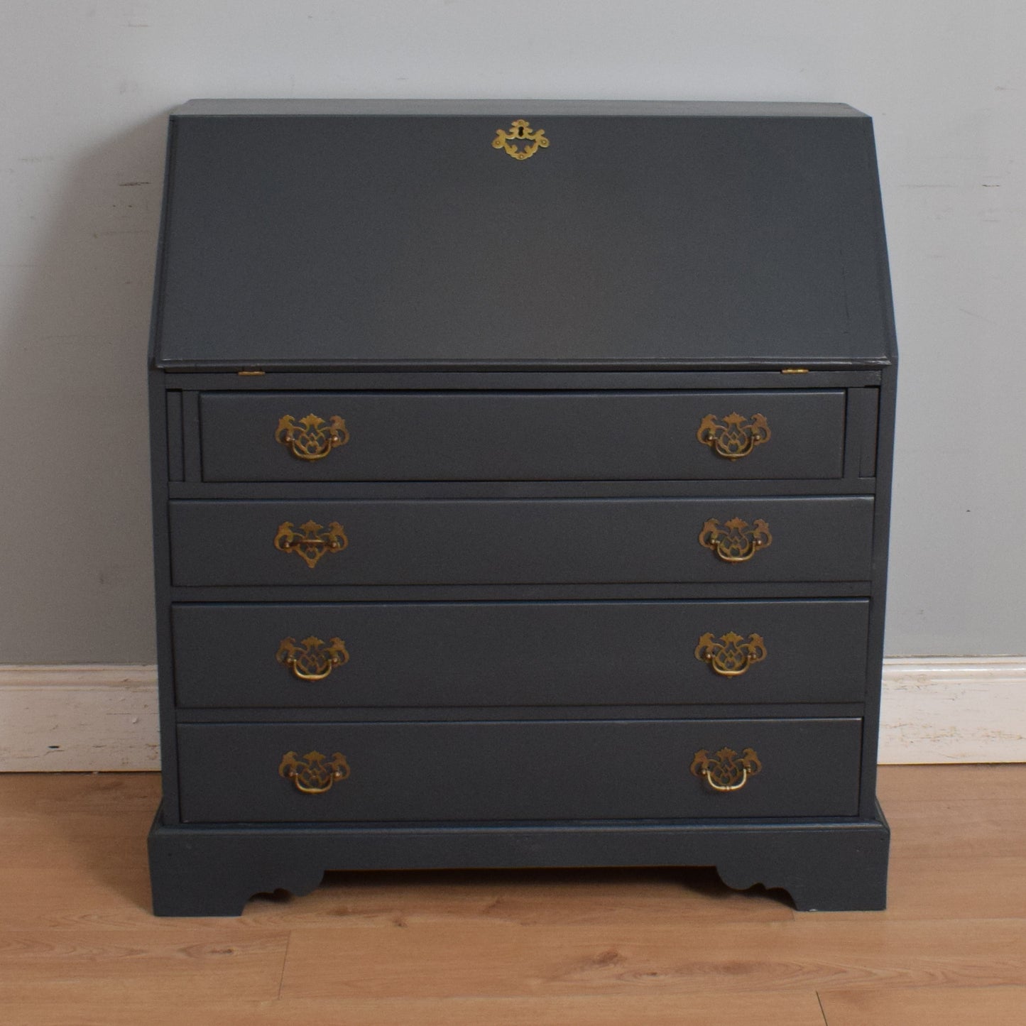 Large Oak Painted Bureau