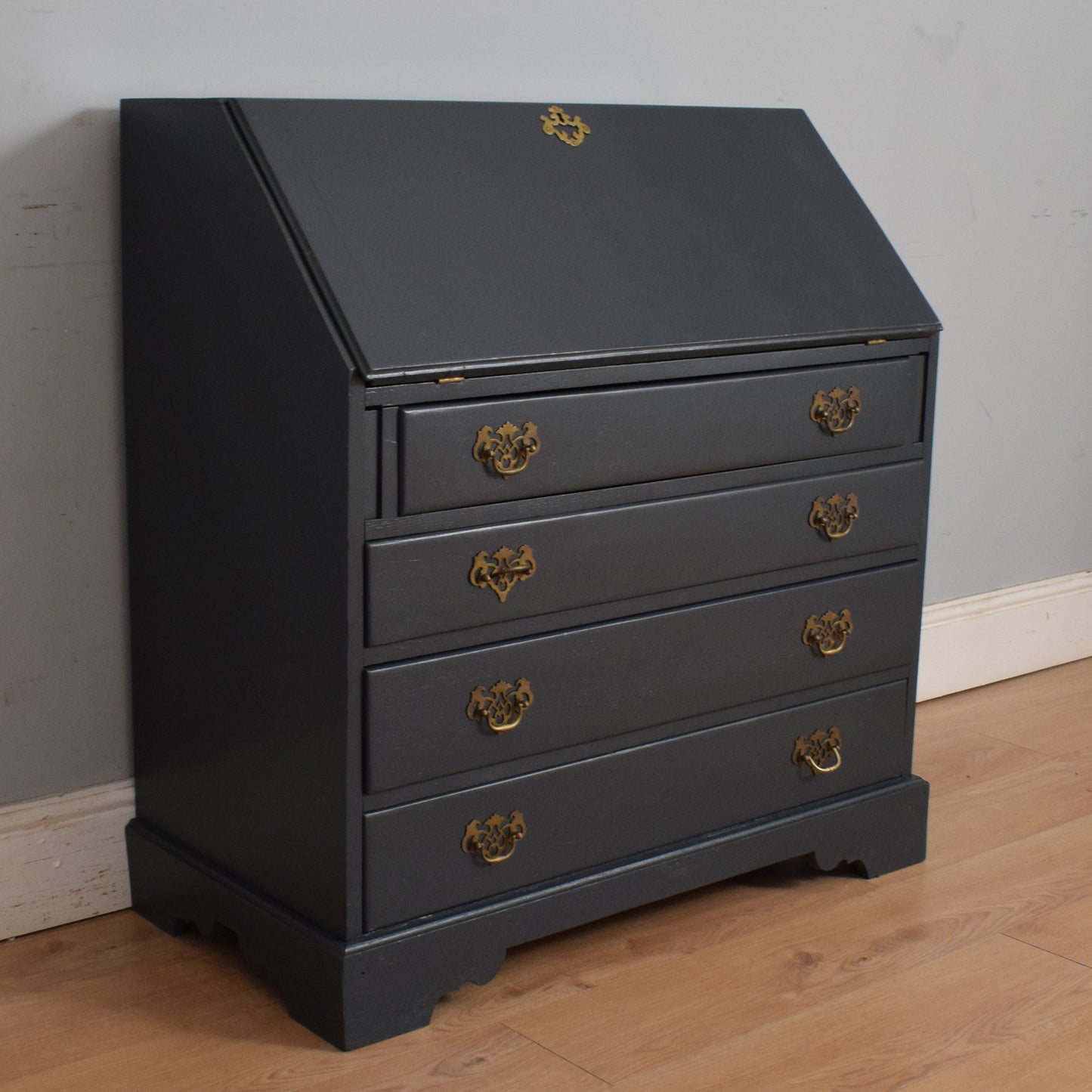 Large Oak Painted Bureau