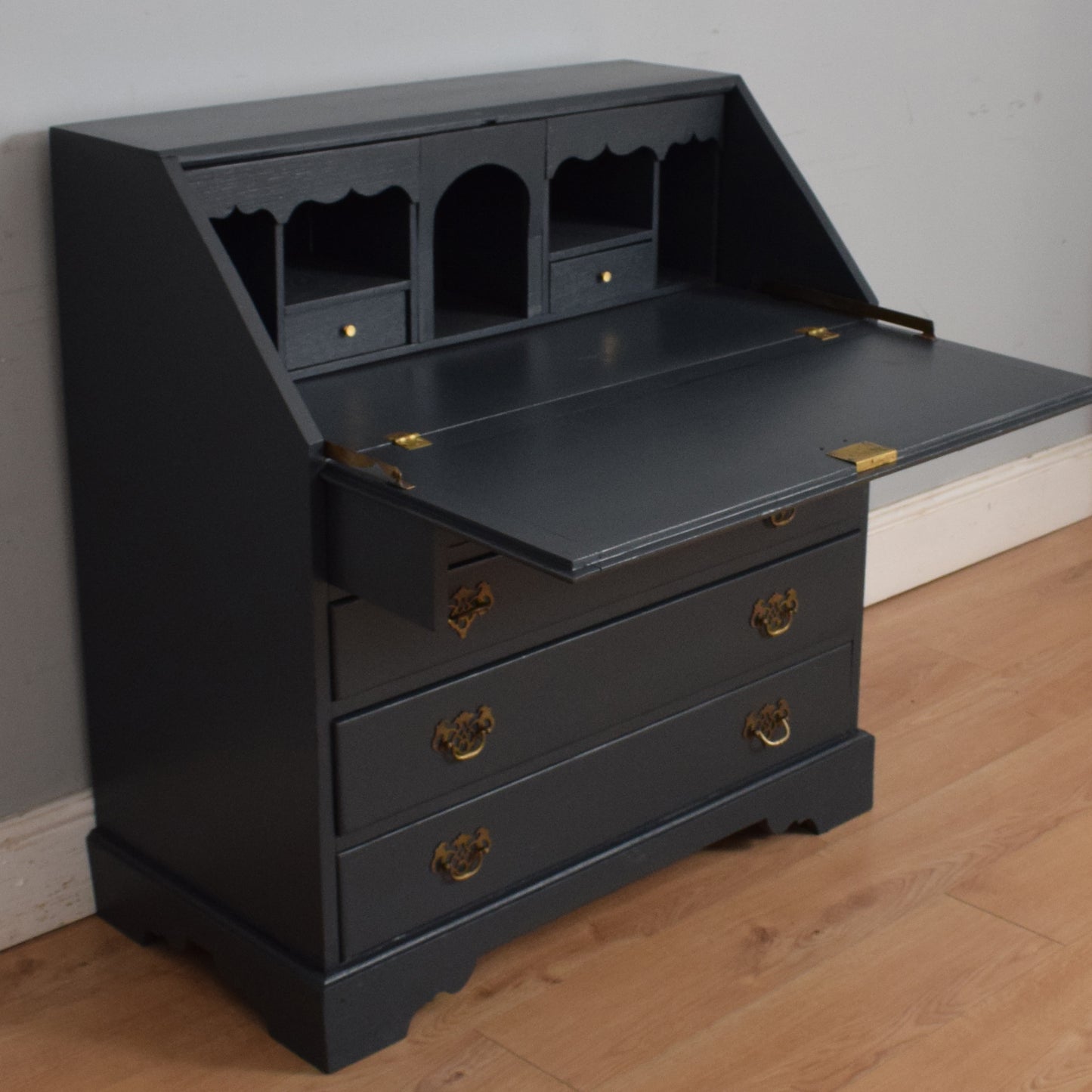 Large Oak Painted Bureau