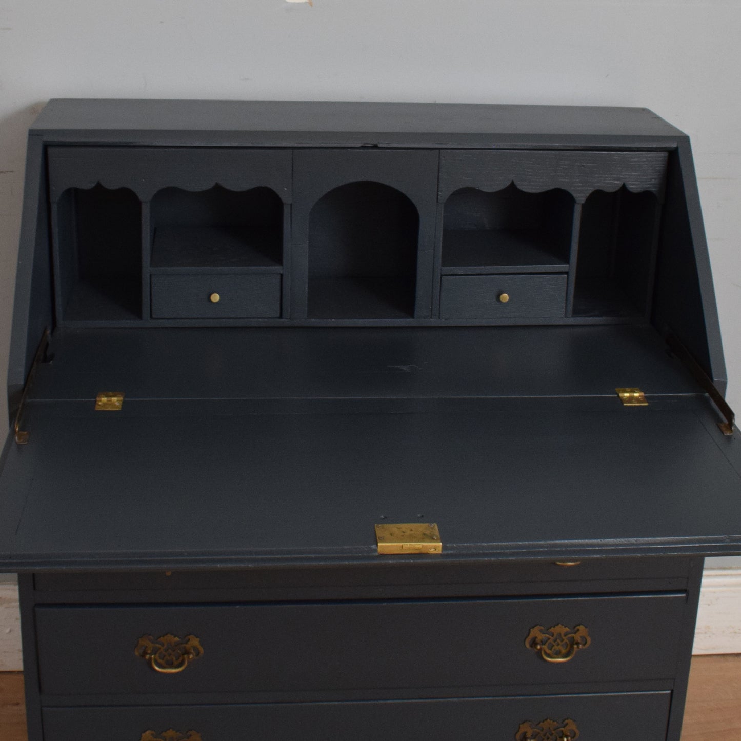 Large Oak Painted Bureau