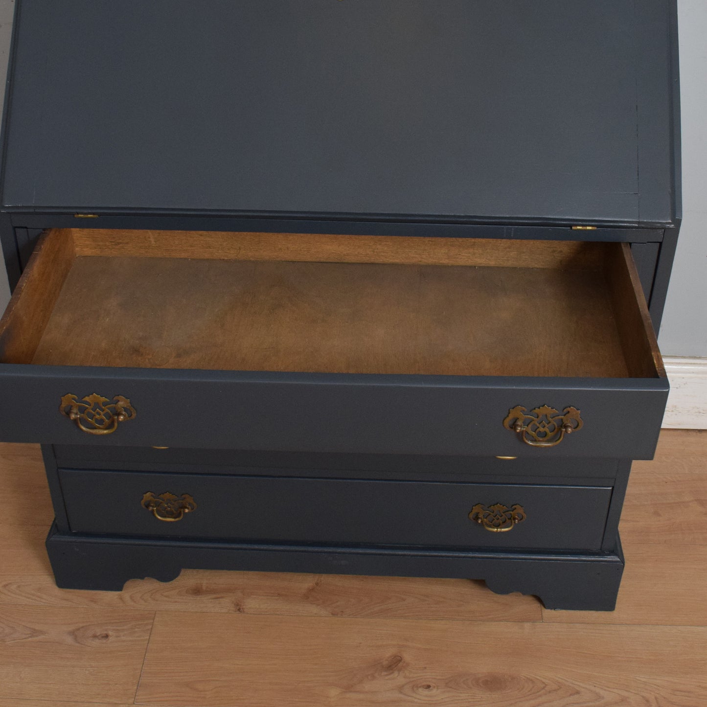 Large Oak Painted Bureau