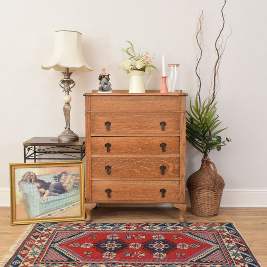 Oak Vanity Chest Of Drawers