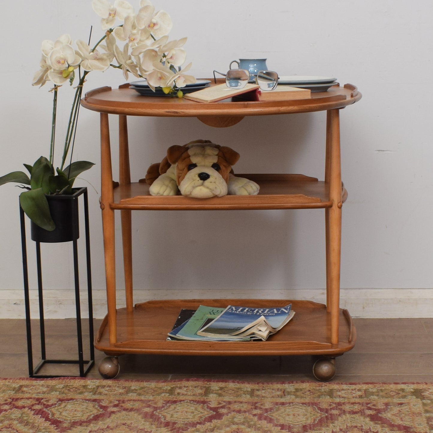 Ercol Drop-Leaf Tea Trolley