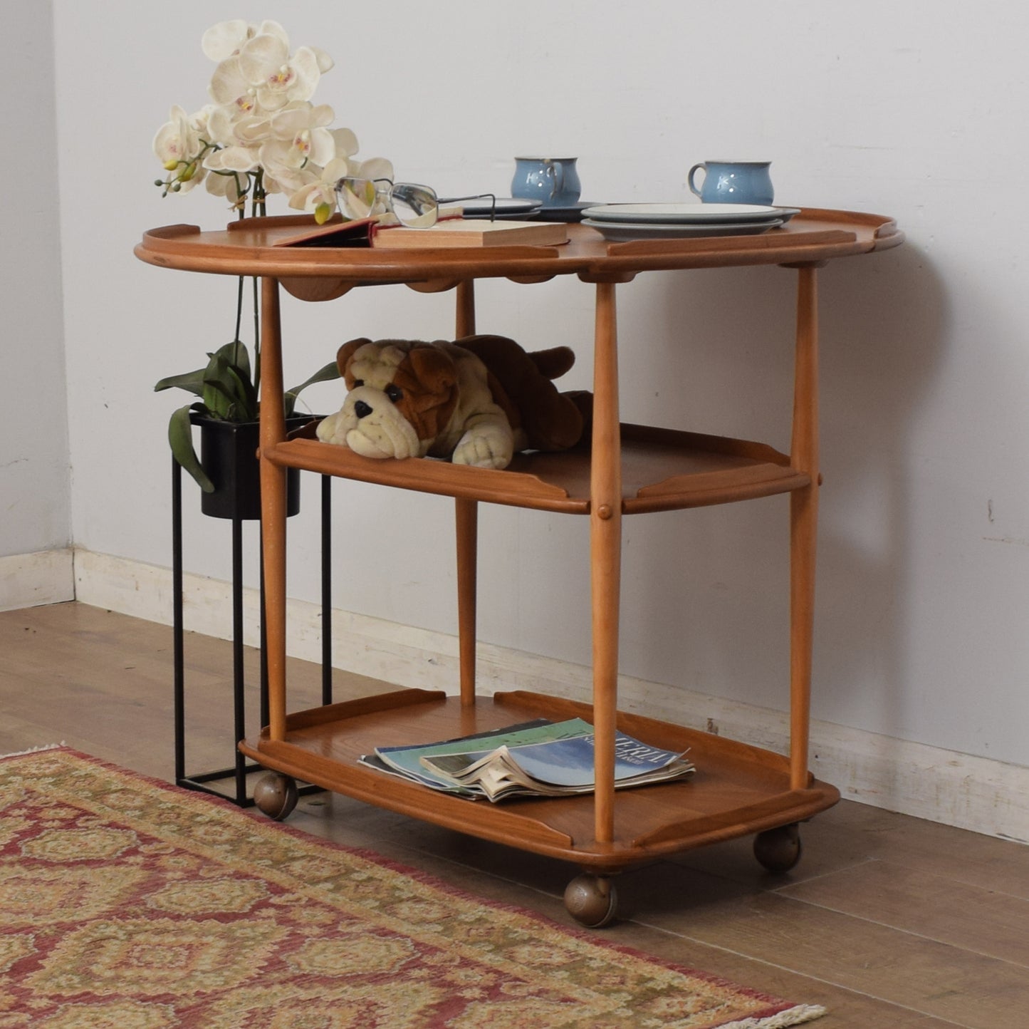 Ercol Drop-Leaf Tea Trolley