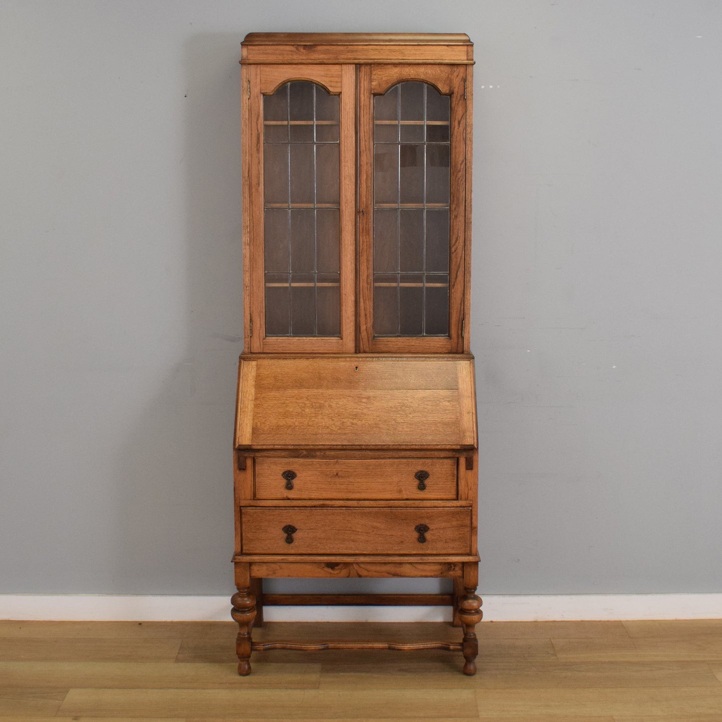 Restored Oak Bureau Bookcase