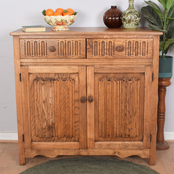 Linenfold Two-Door Sideboard – Betel Restored Furniture