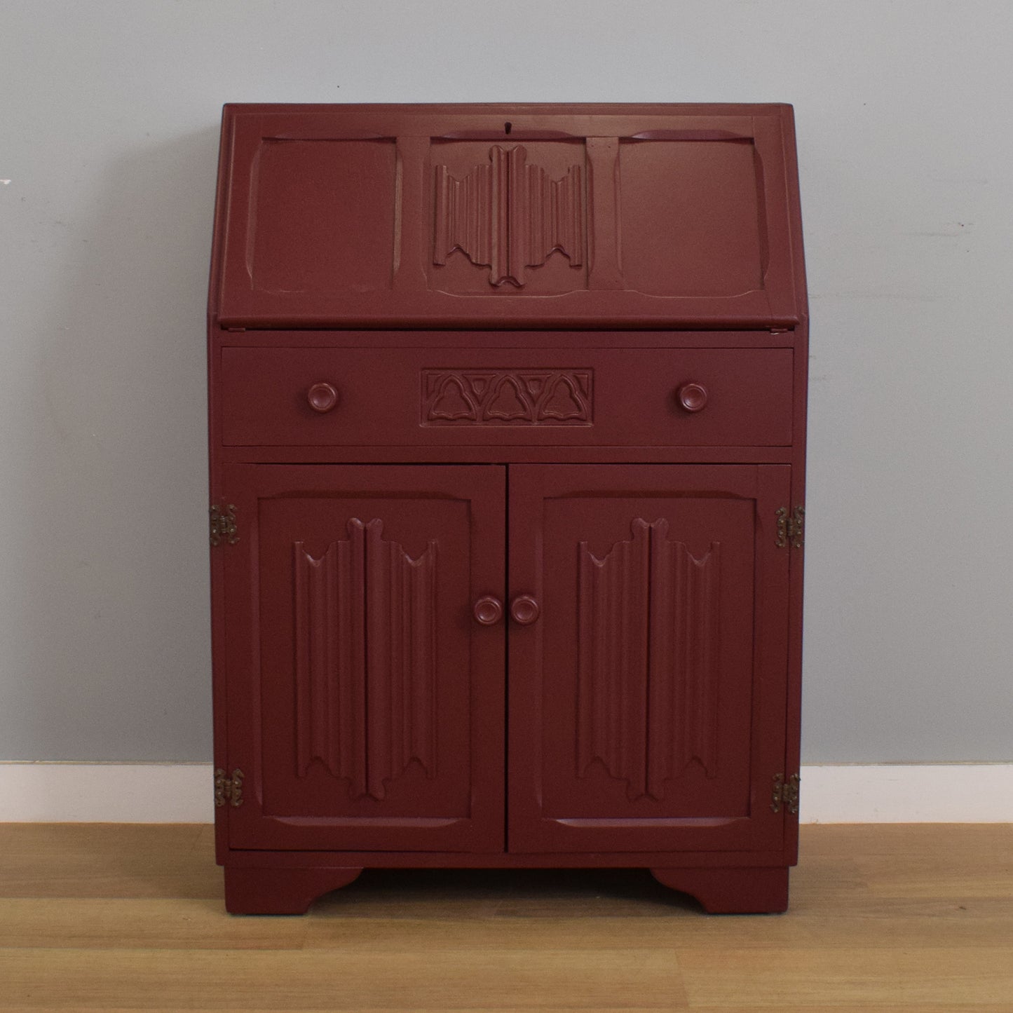 Painted Linenfold Bureau