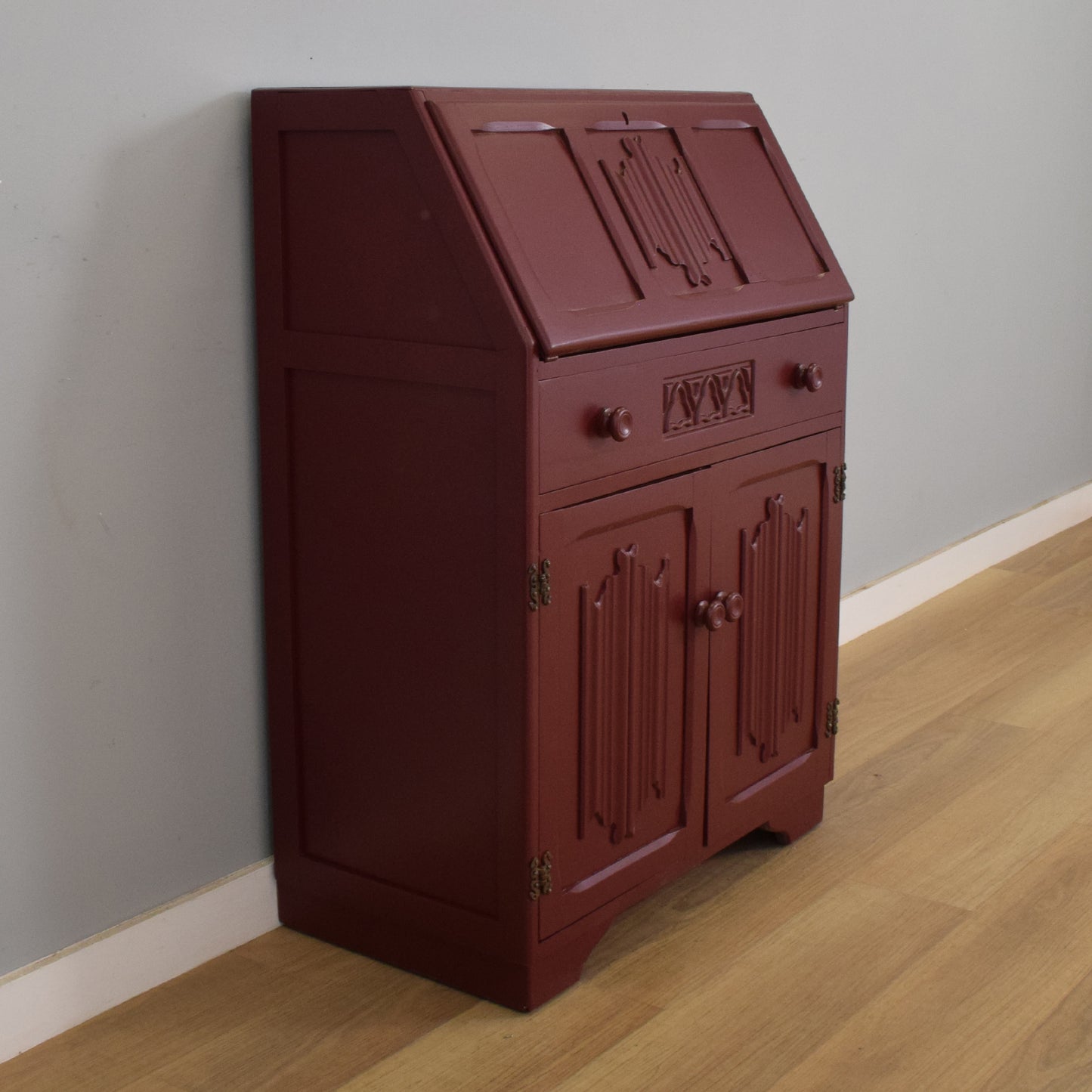 Painted Linenfold Bureau