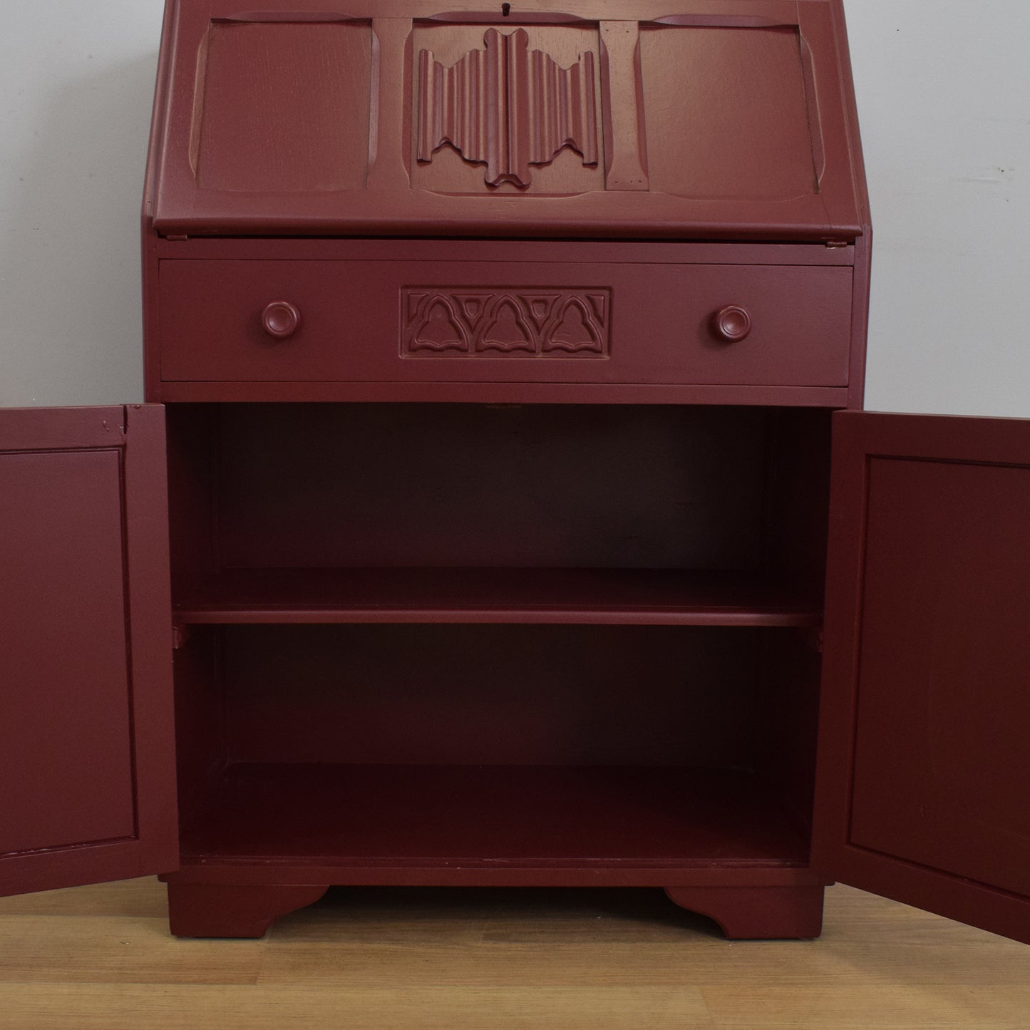 Painted Linenfold Bureau