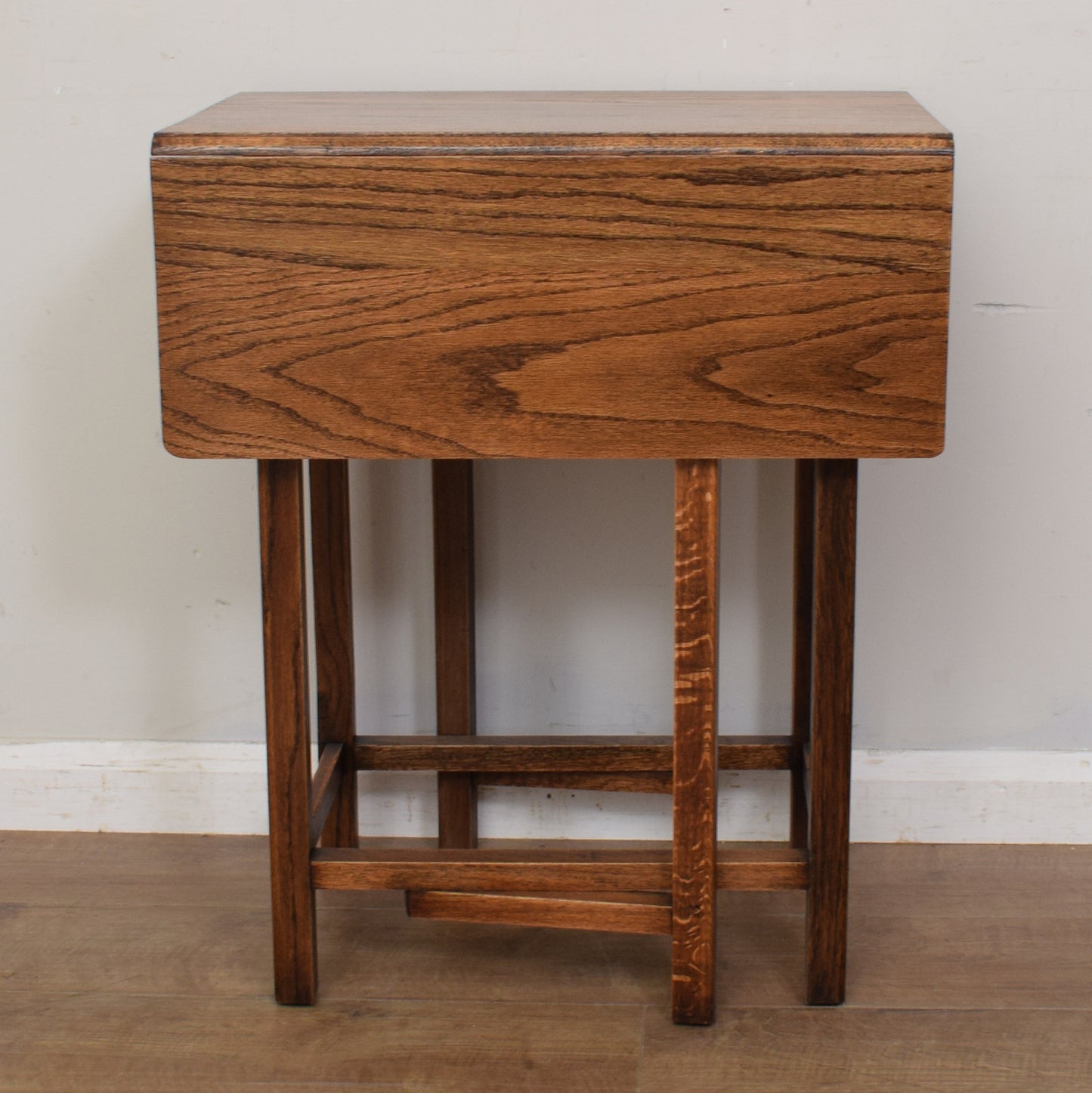 Restored Oak Drop-Leaf Table