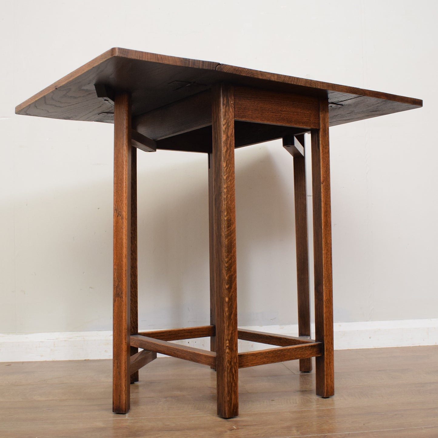 Restored Oak Drop-Leaf Table