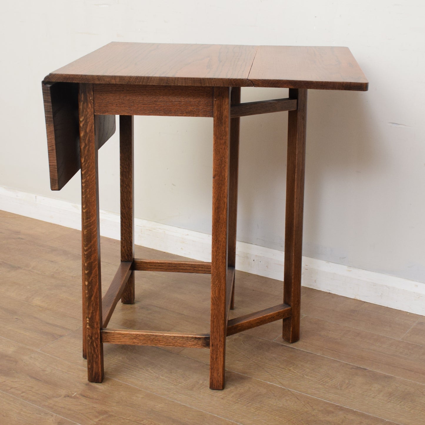 Restored Oak Drop-Leaf Table