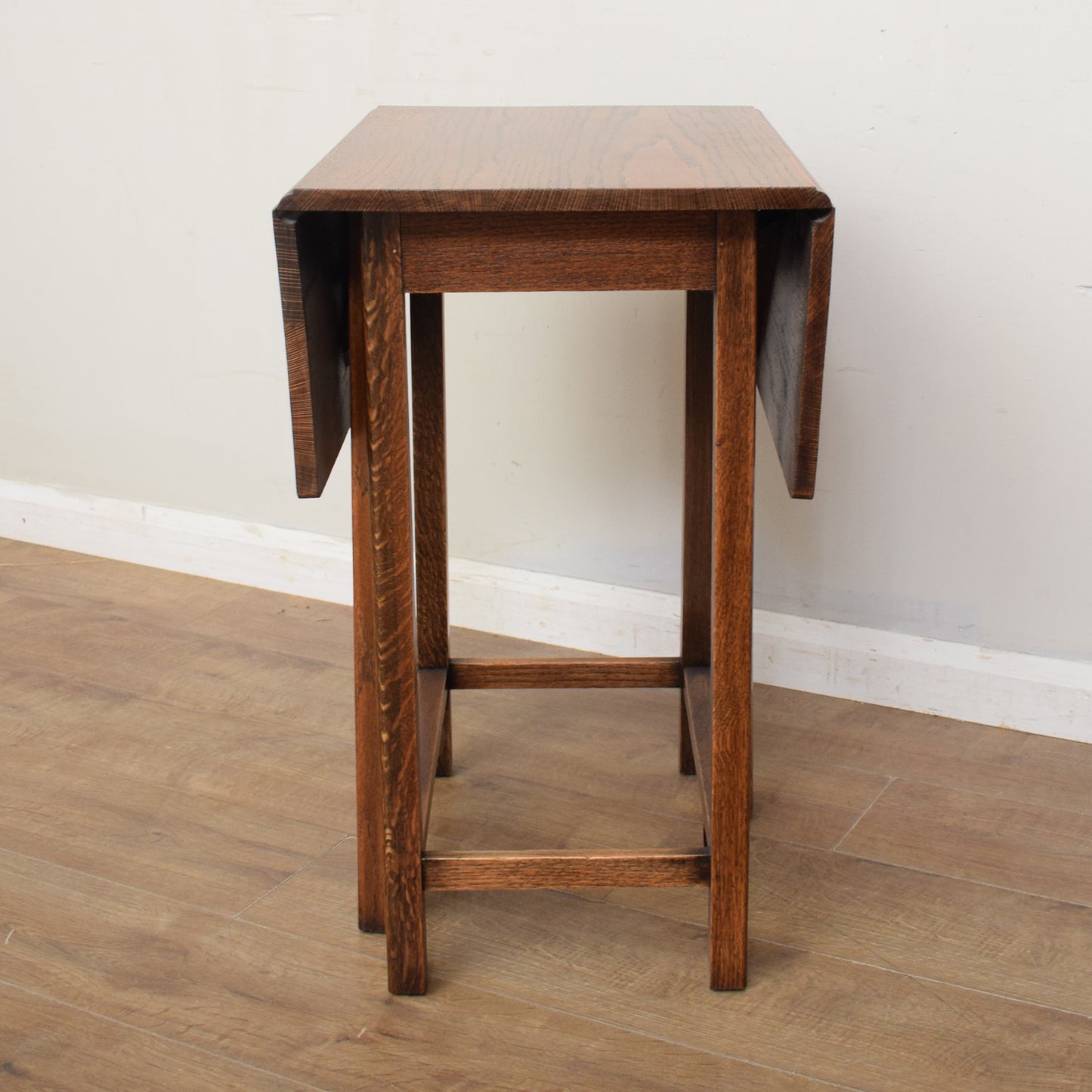 Restored Oak Drop-Leaf Table