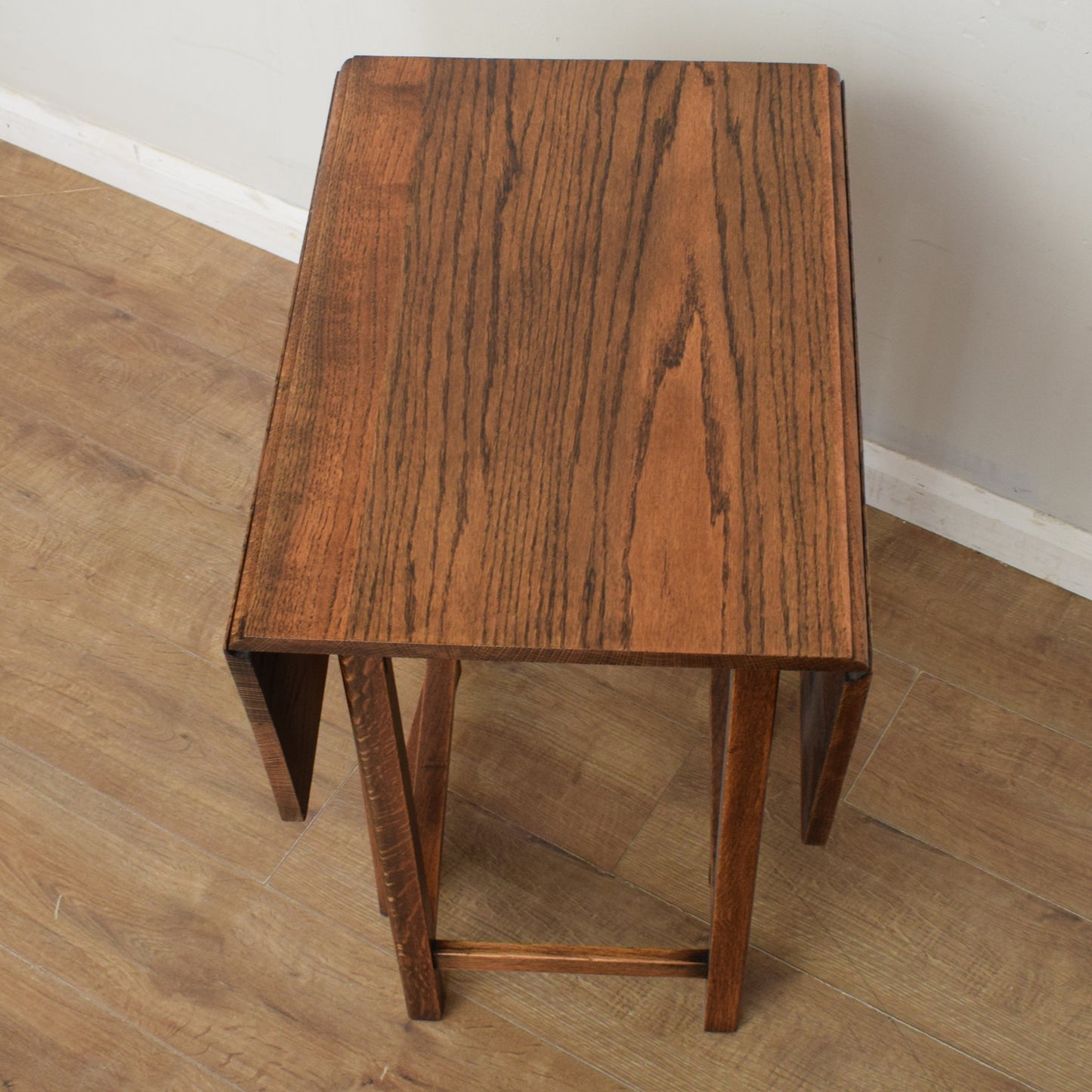 Restored Oak Drop-Leaf Table