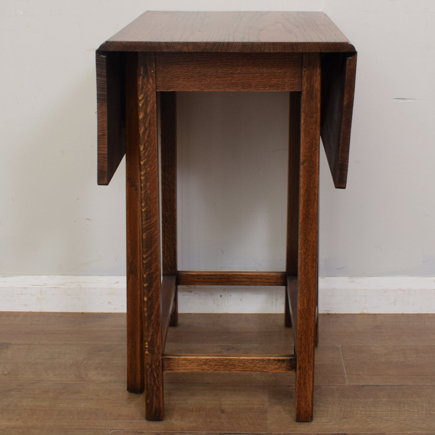 Restored Oak Drop-Leaf Table