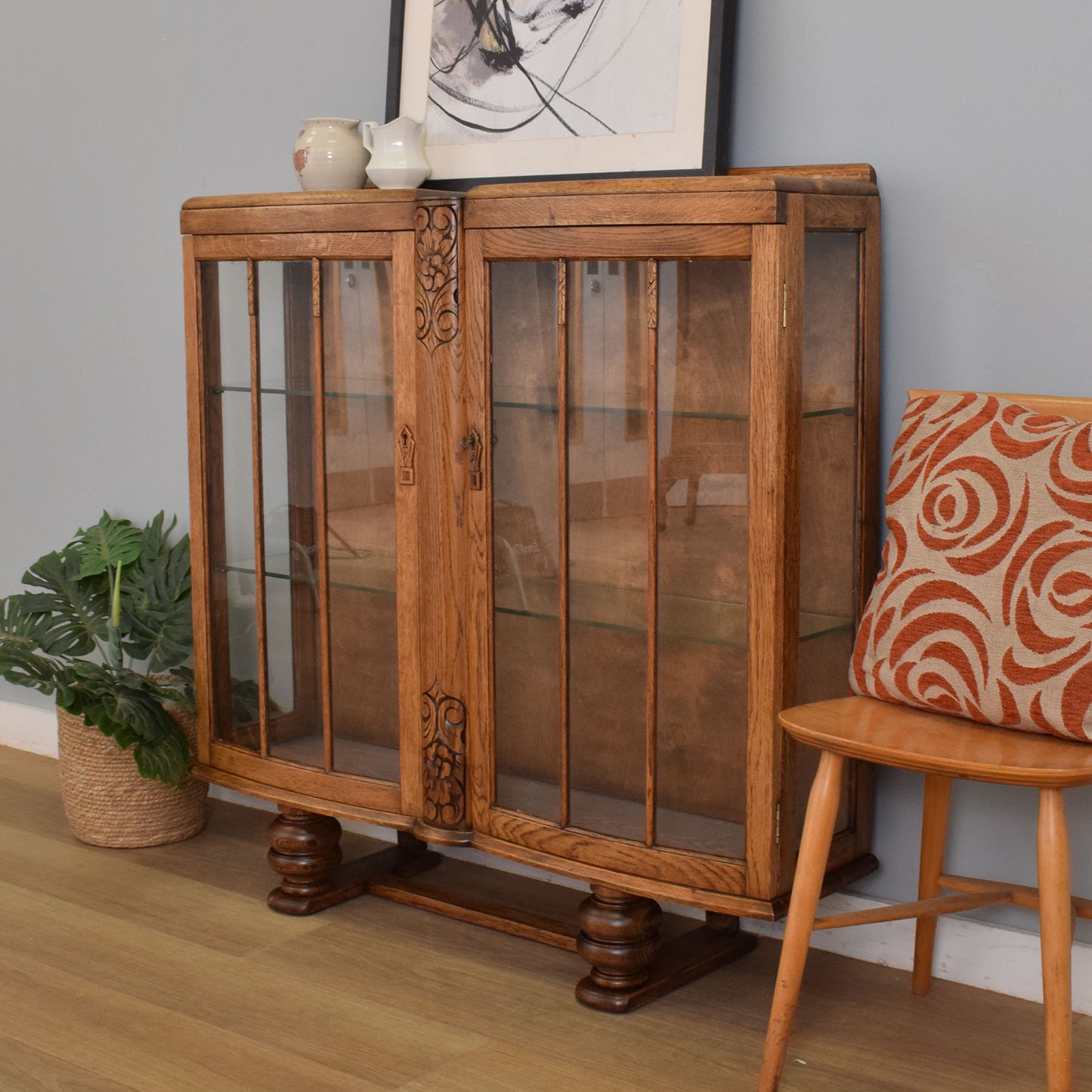 Oak Display Bookcase